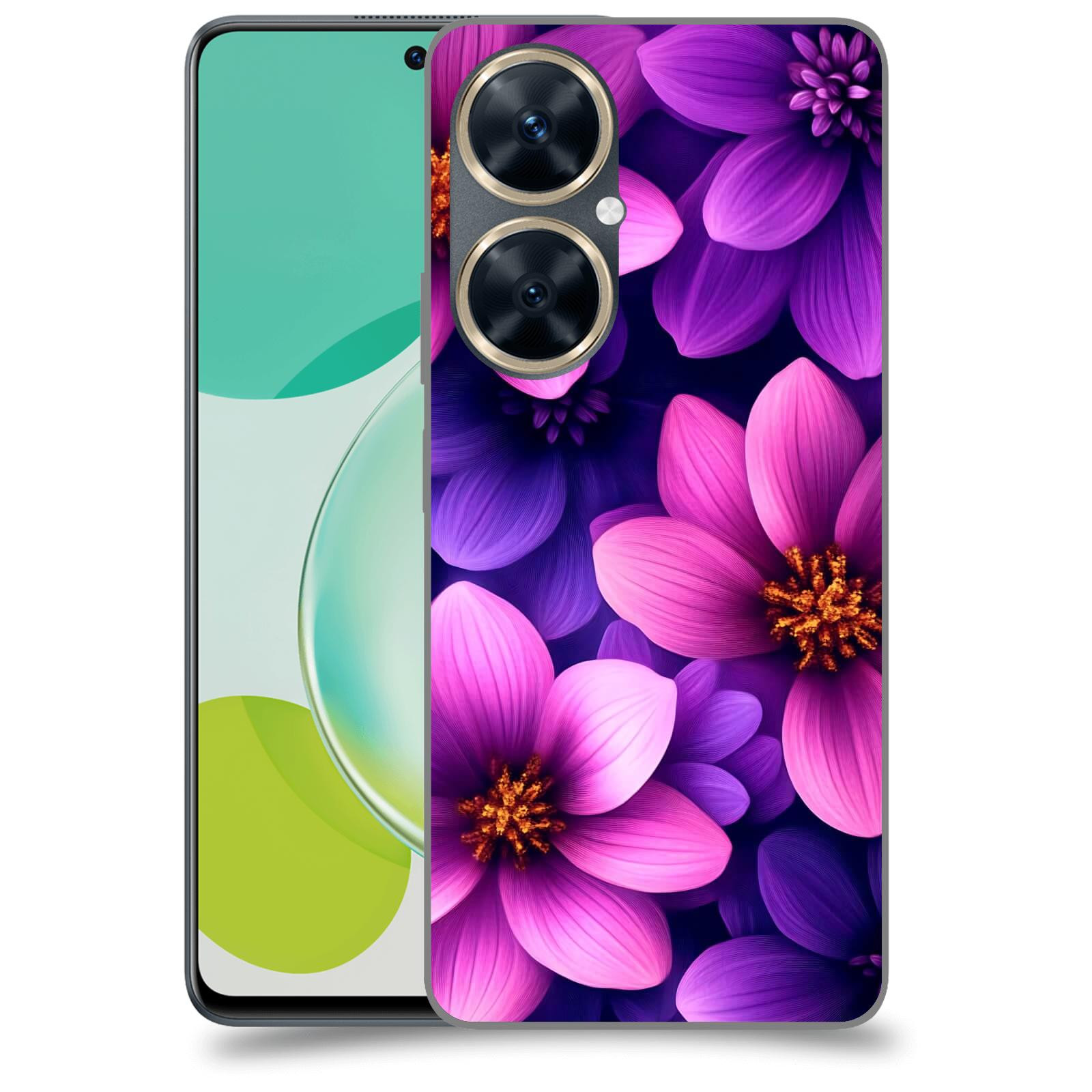 ACOVER Kryt na mobil HUAWEI Nova 11 - Fialové květiny