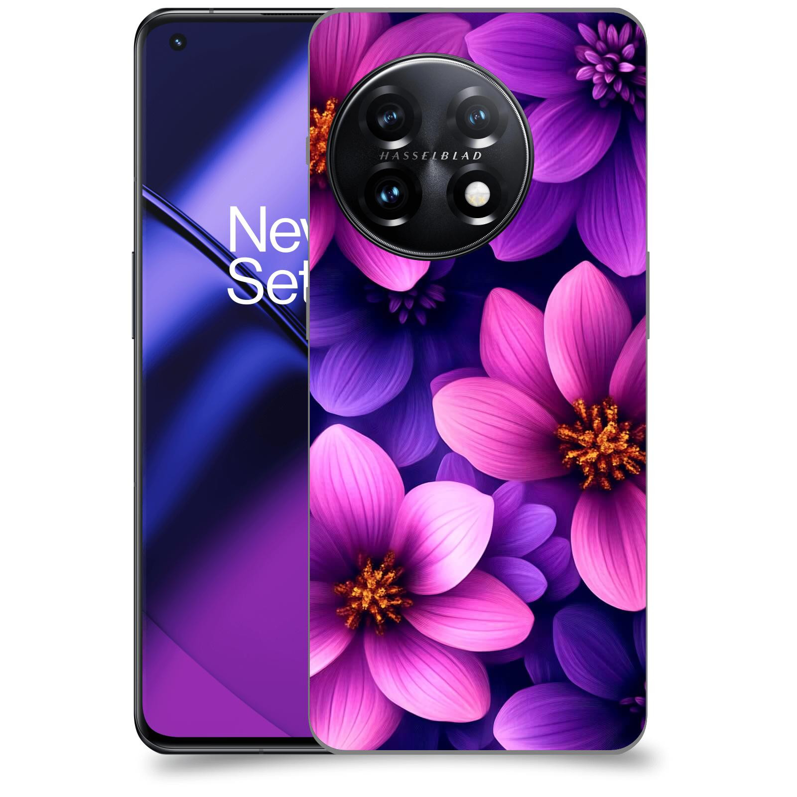 ACOVER Kryt na mobil OnePlus 11 5G - Fialové květiny