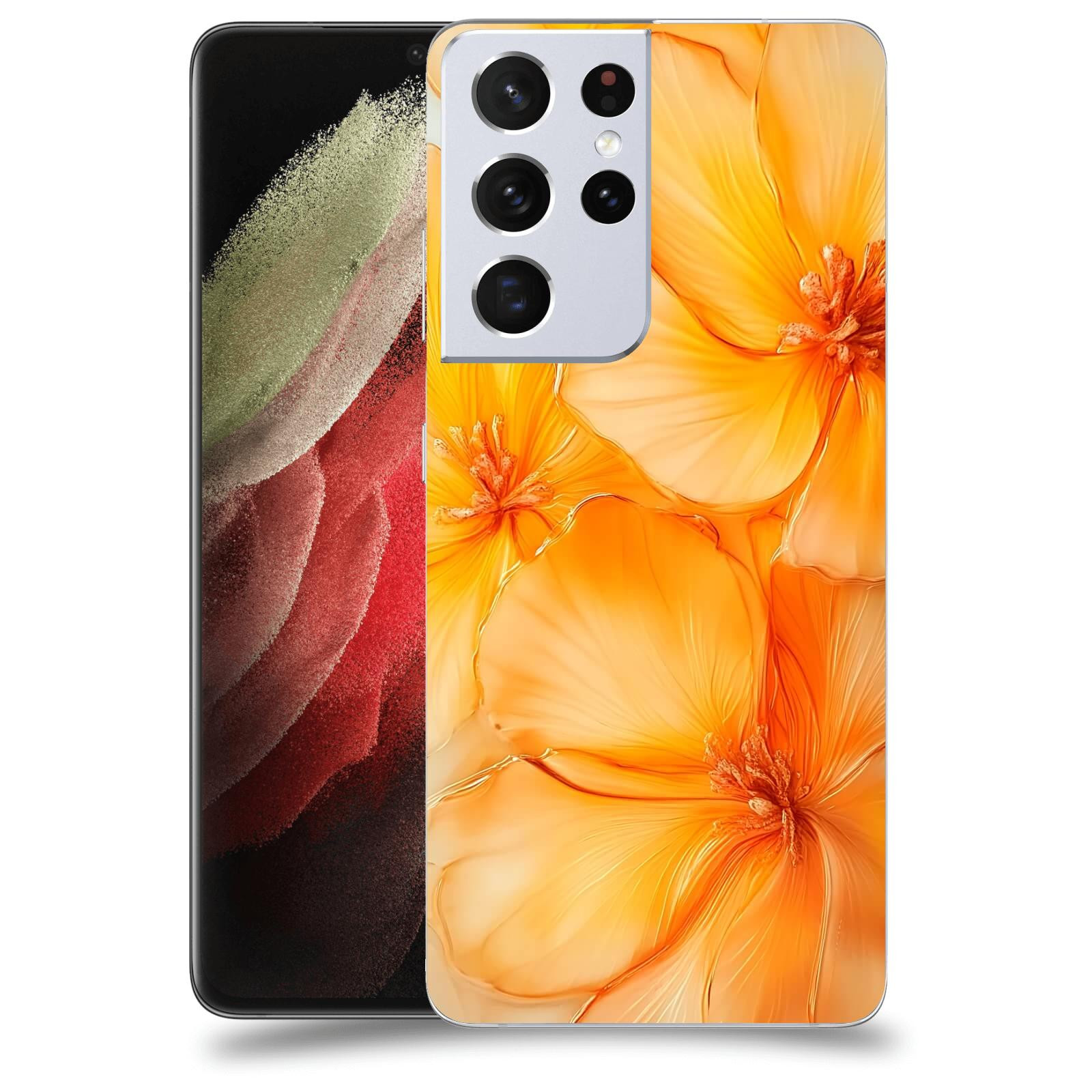ACOVER Kryt na mobil Samsung Galaxy S21 Ultra 5G G998B - Jantarová něžnost