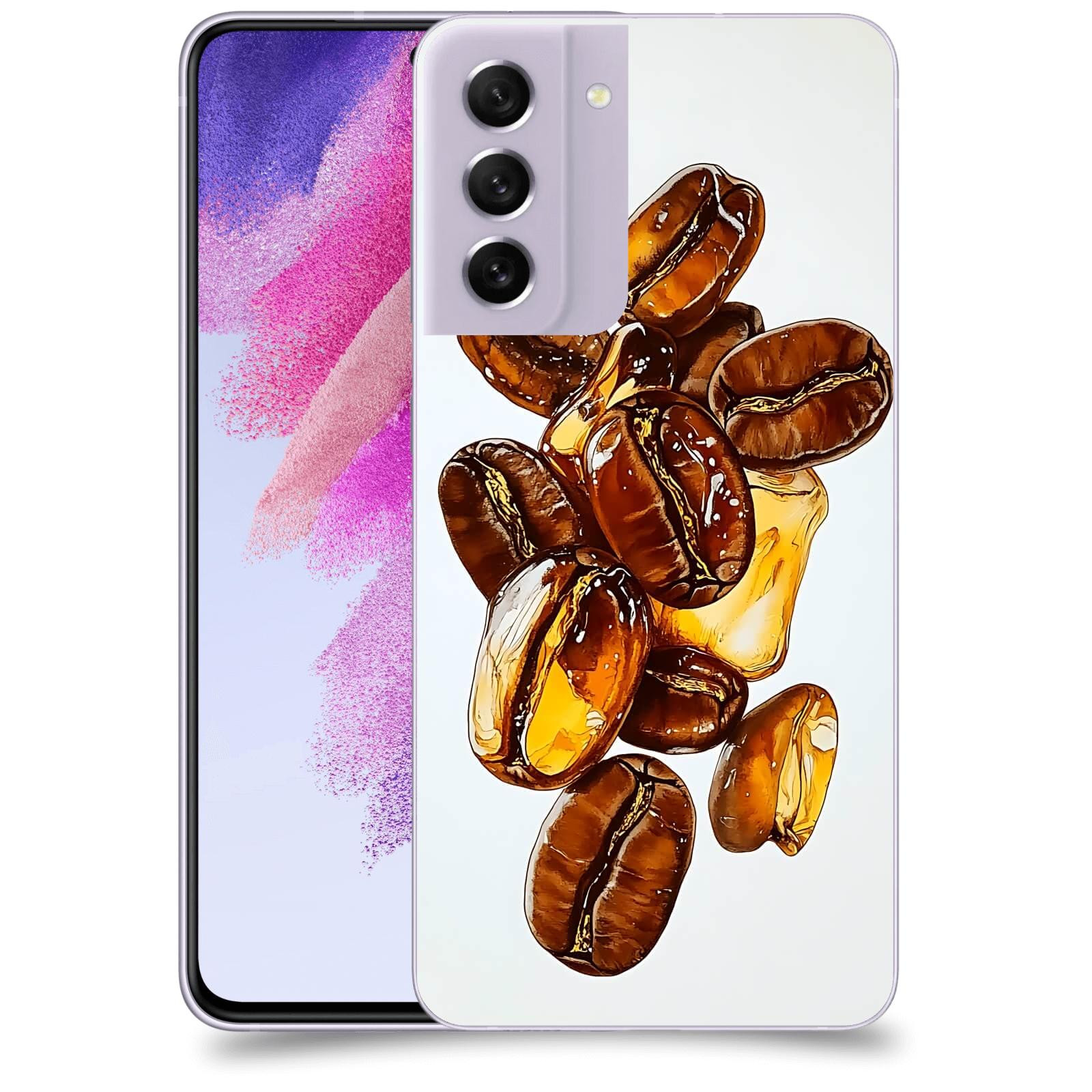 ACOVER Kryt na mobil Samsung Galaxy S21 FE 5G - Karamelová energie