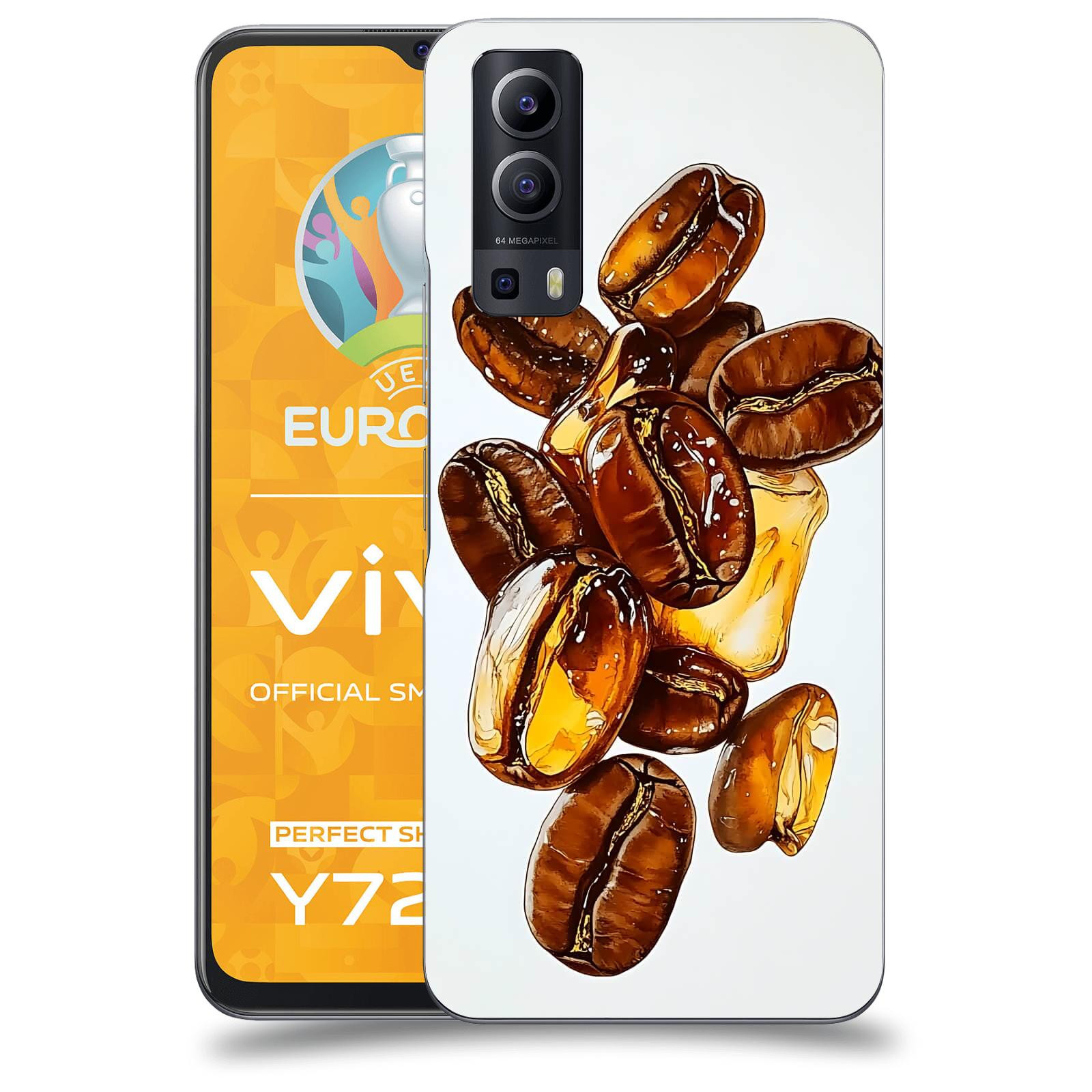 ACOVER Kryt na mobil Vivo Y72 5G - Karamelová energie