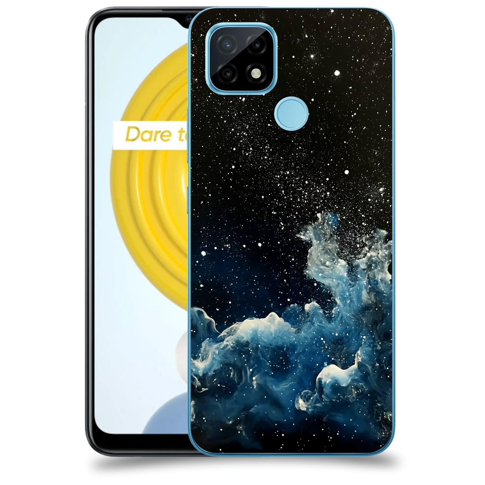 ACOVER Kryt na mobil Realme C21 - Kosmická mlhovina