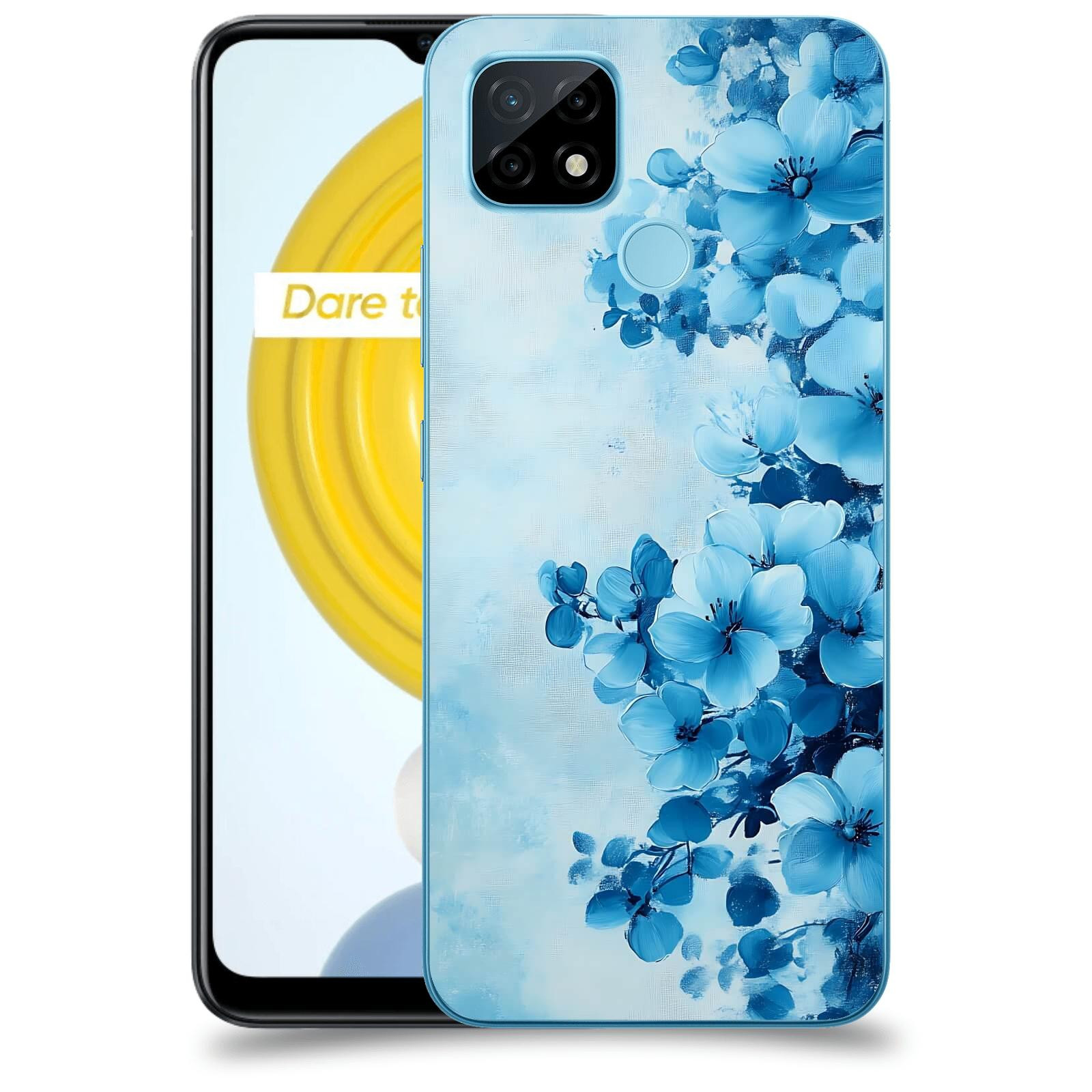 ACOVER Kryt na mobil Realme C21 - Květinová malba