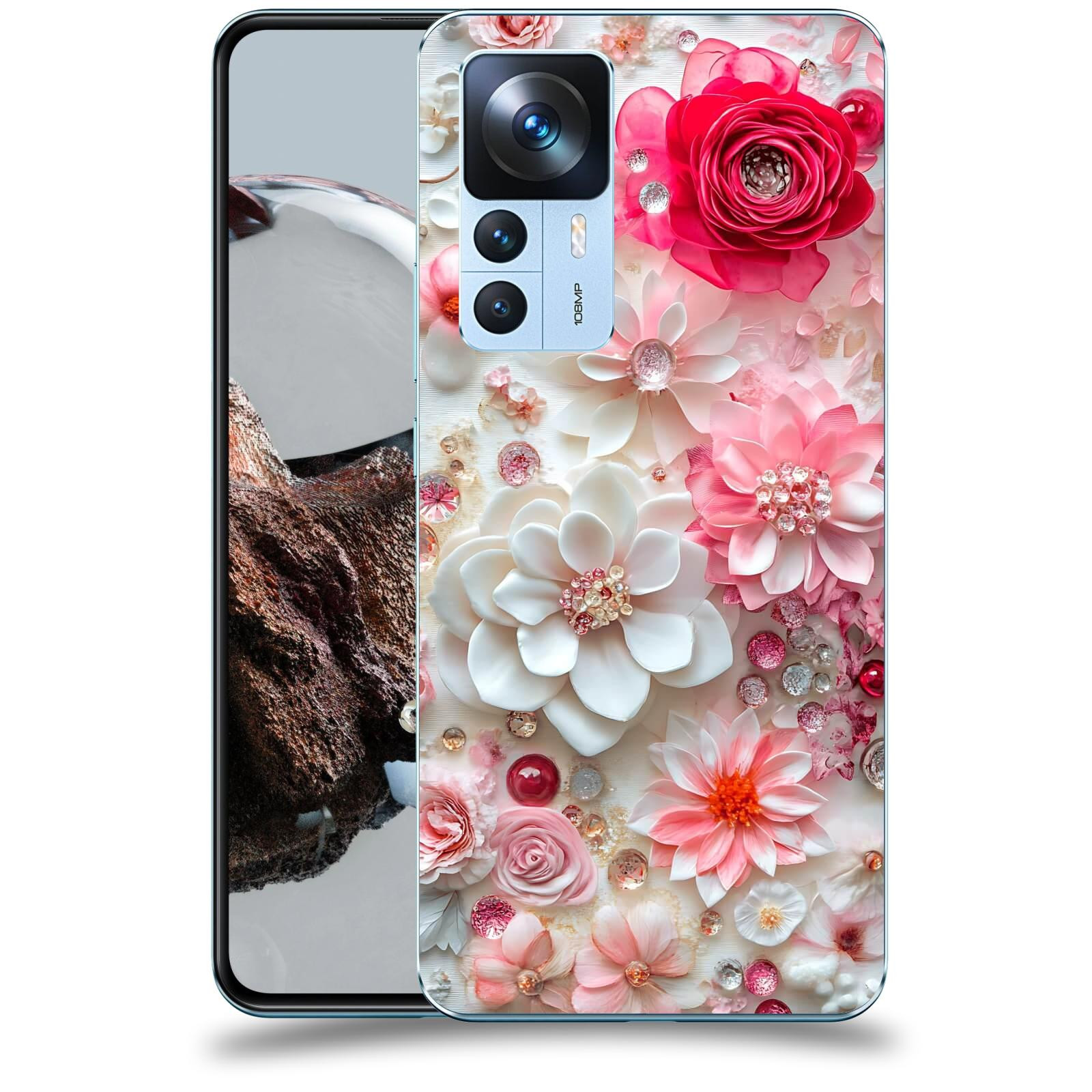 ACOVER Kryt na mobil Xiaomi 12T - Květinový luxus