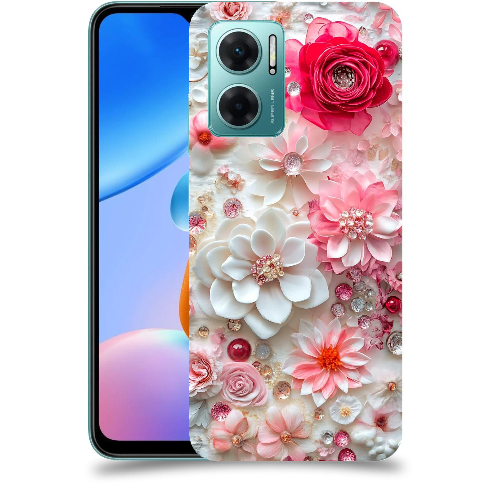 ACOVER Kryt na mobil Xiaomi Redmi 10 5G - Květinový luxus
