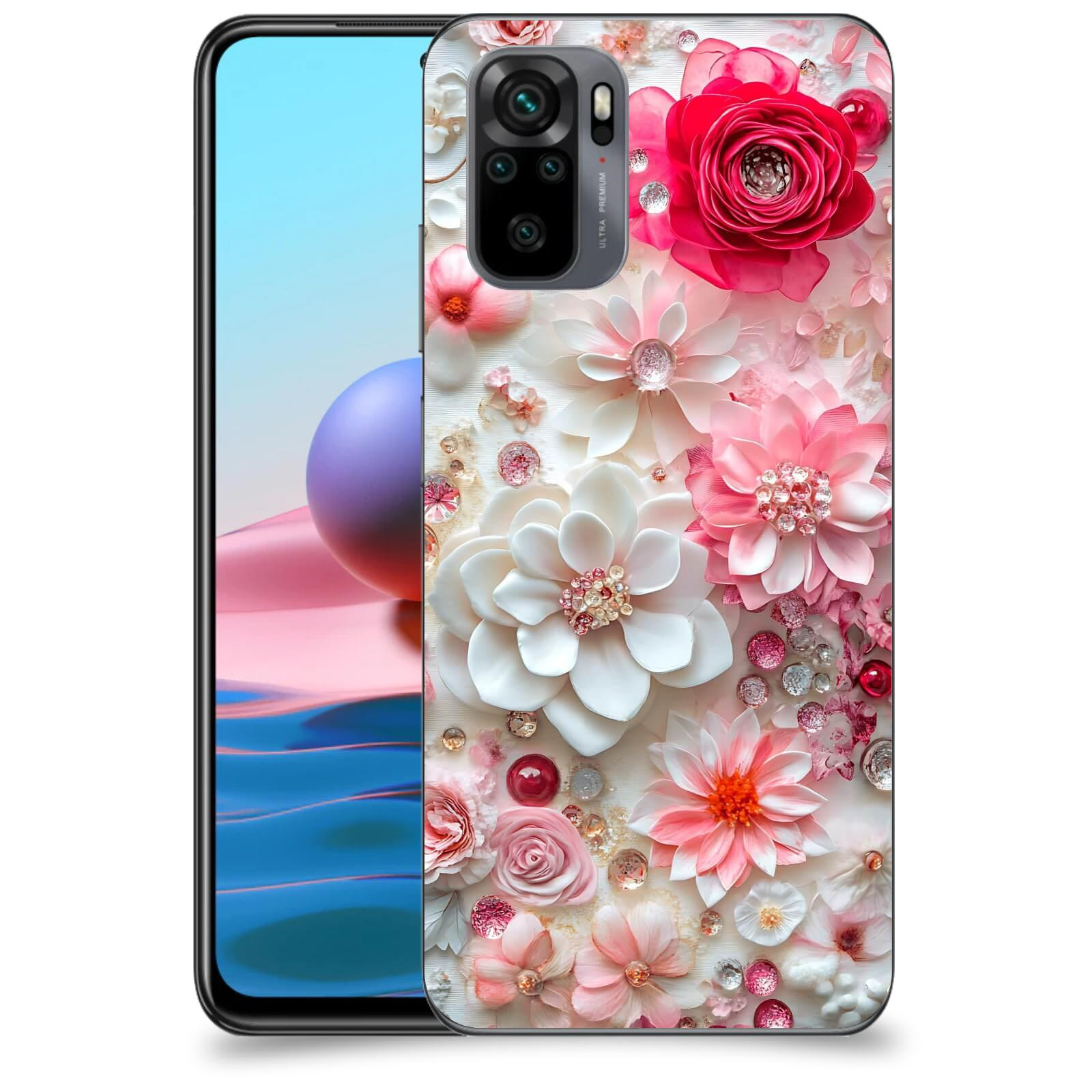 ACOVER Kryt na mobil Xiaomi Redmi Note 10 - Květinový luxus