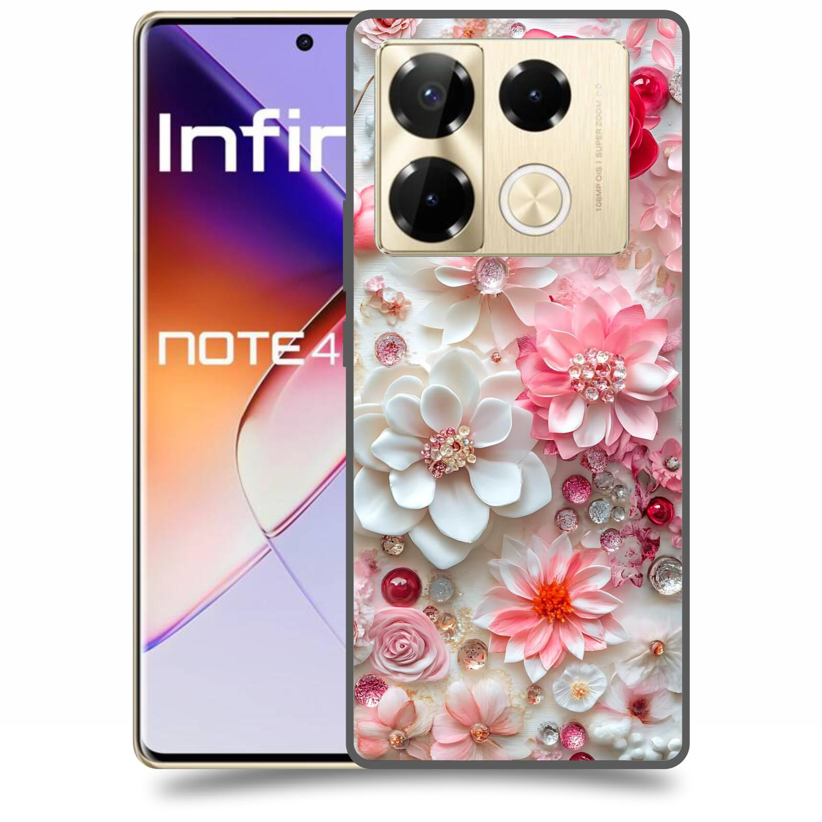 ACOVER Kryt na mobil Infinix Note 40 PRO - Květinový luxus