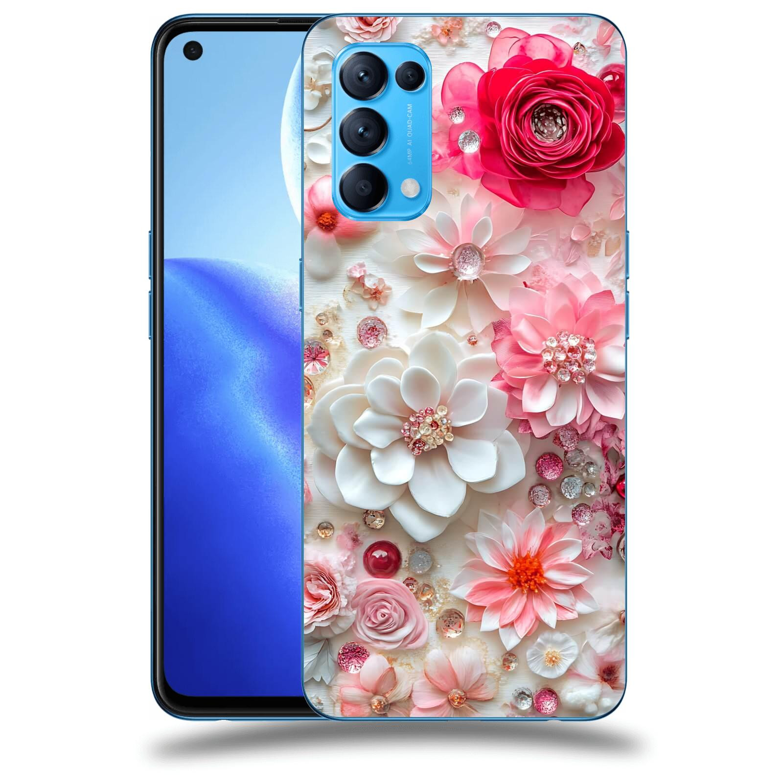 ACOVER Kryt na mobil OPPO Reno 5 5G - Květinový luxus
