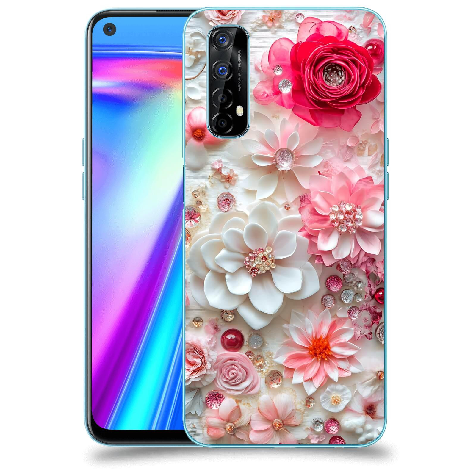 ACOVER Kryt na mobil Realme 7 - Květinový luxus