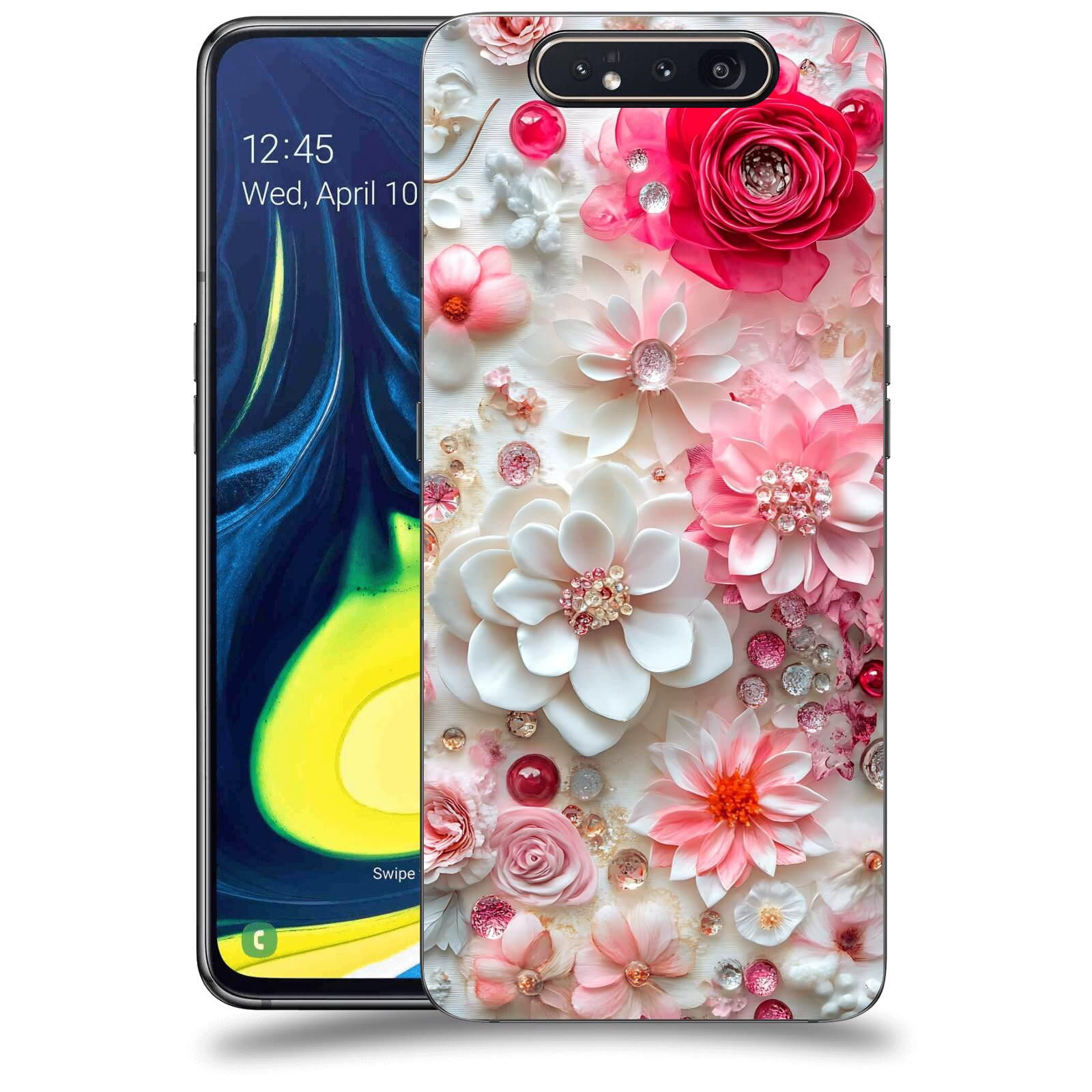 ACOVER Kryt na mobil Samsung Galaxy A80 A805F - Květinový luxus