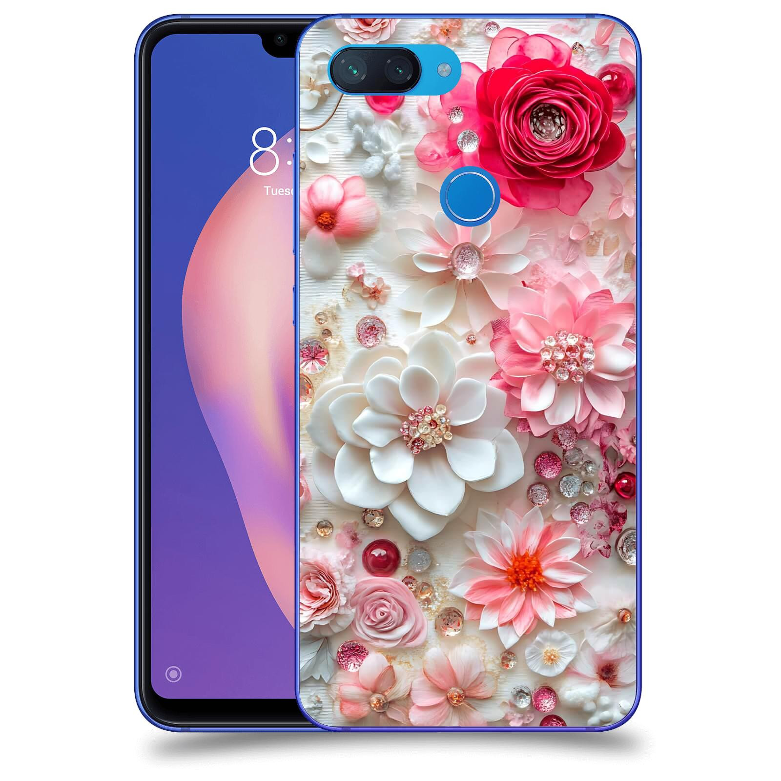 ACOVER Kryt na mobil Xiaomi Mi 8 Lite - Květinový luxus