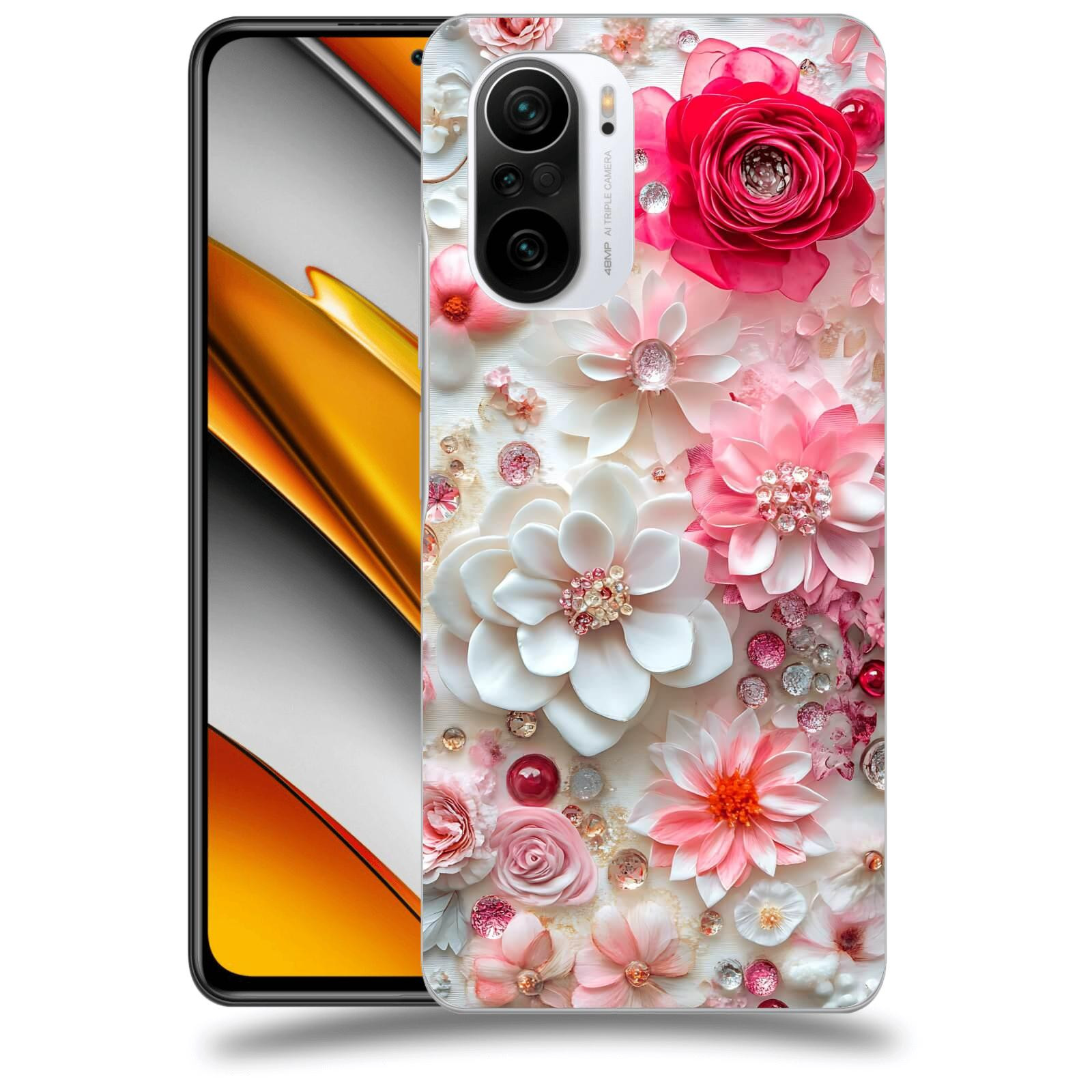 ACOVER Kryt na mobil Xiaomi Poco F3 - Květinový luxus