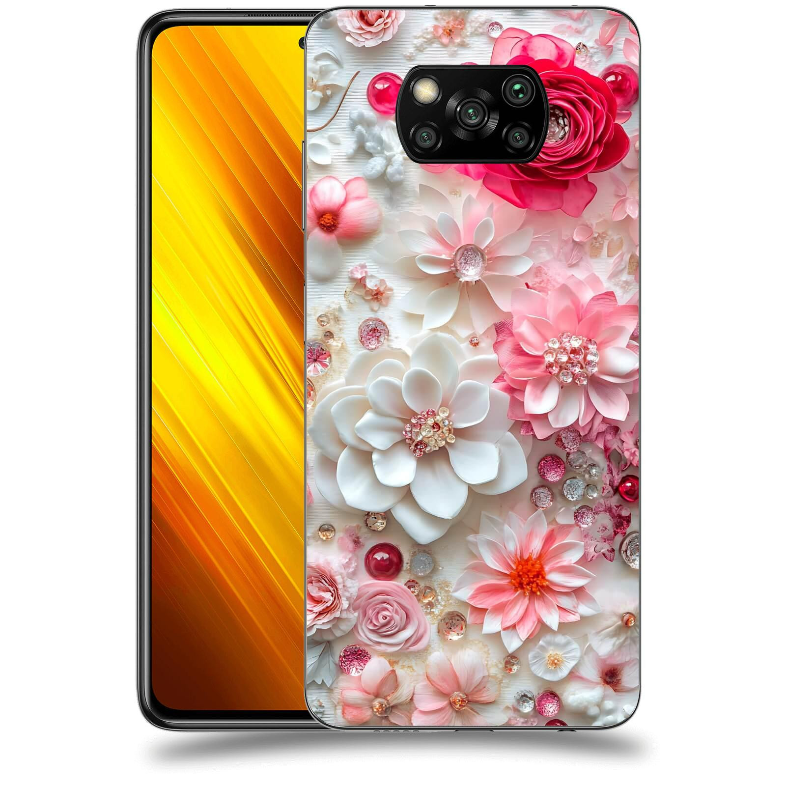 ACOVER Kryt na mobil Xiaomi Poco X3 - Květinový luxus
