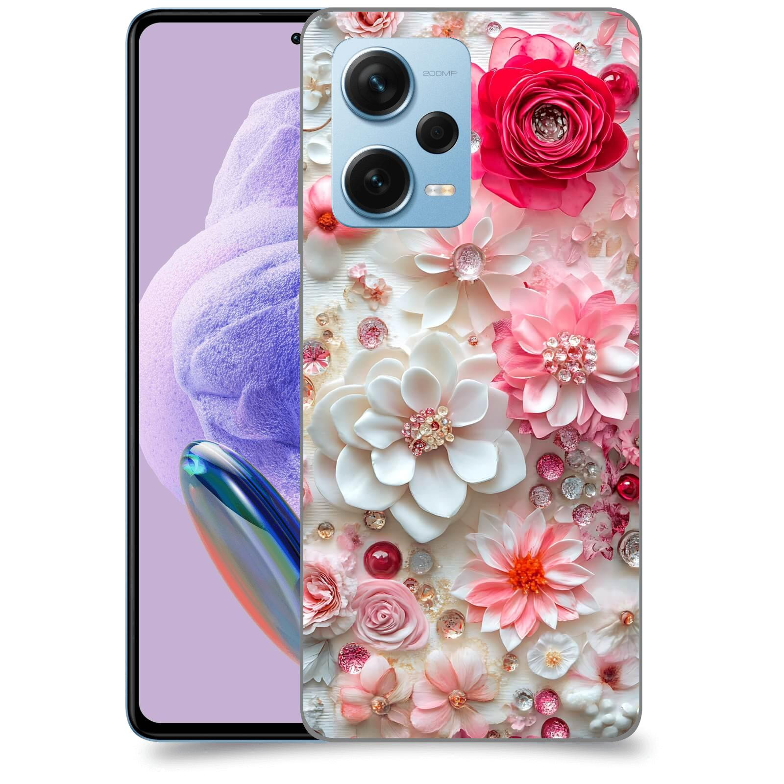 ACOVER Kryt na mobil Xiaomi Redmi Note 12 Pro+ 5G - Květinový luxus