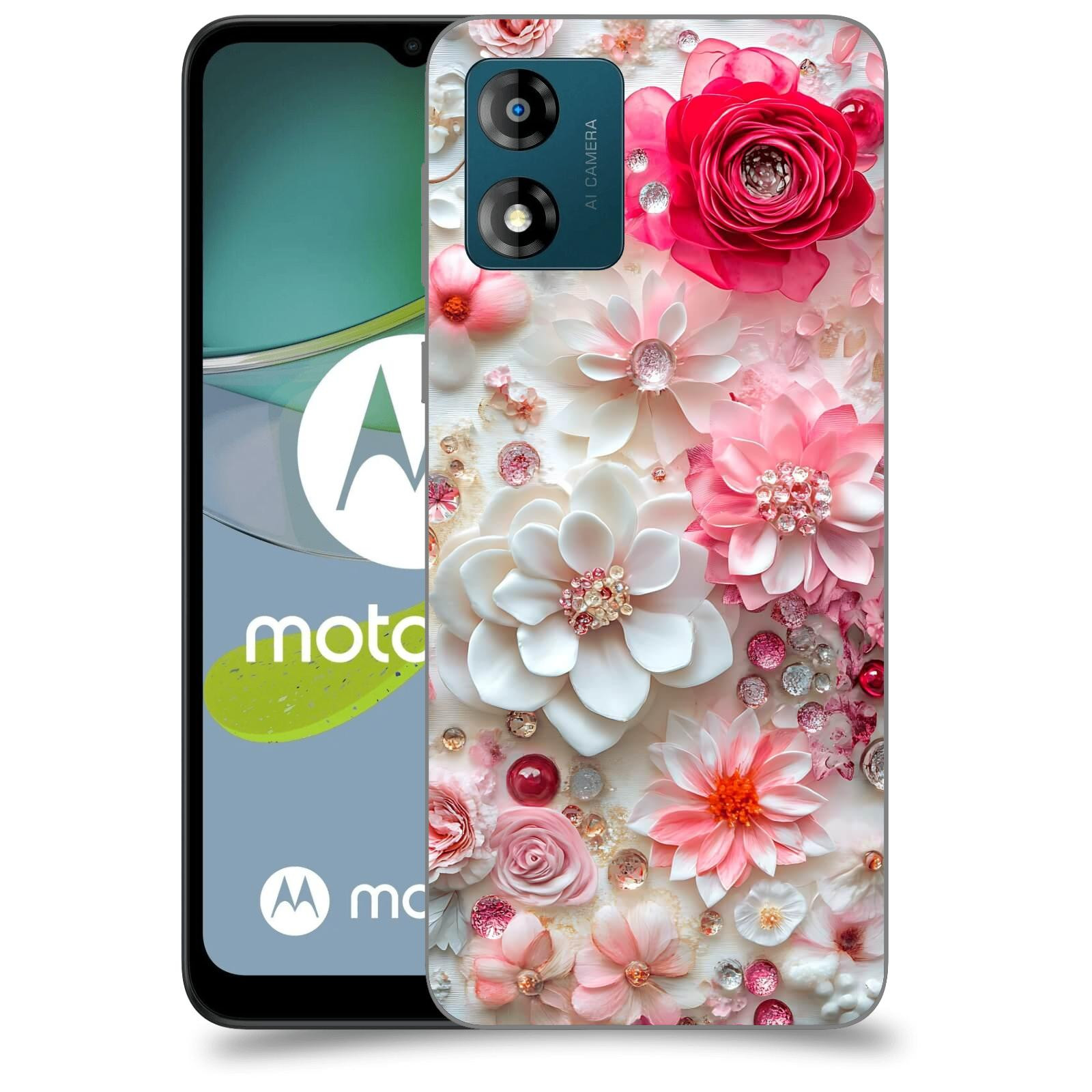 ACOVER Kryt na mobil Motorola Moto E13 - Květinový luxus