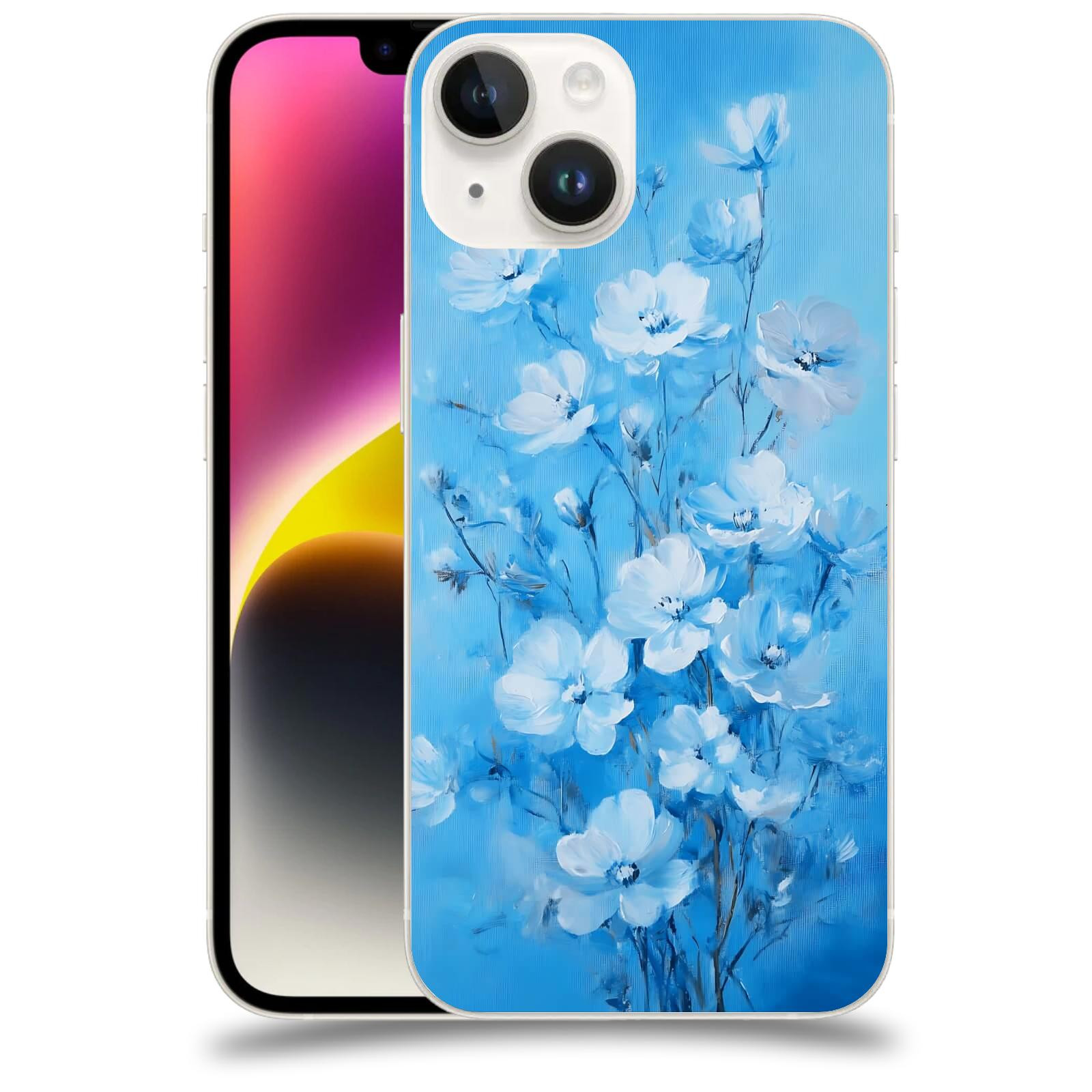 ACOVER Kryt na mobil Apple iPhone 14 - Modrá ilustrace