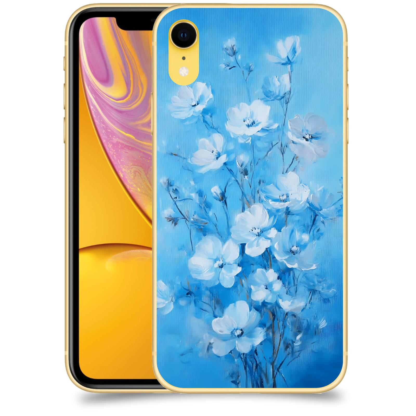 ACOVER Kryt na mobil Apple iPhone XR - Modrá ilustrace