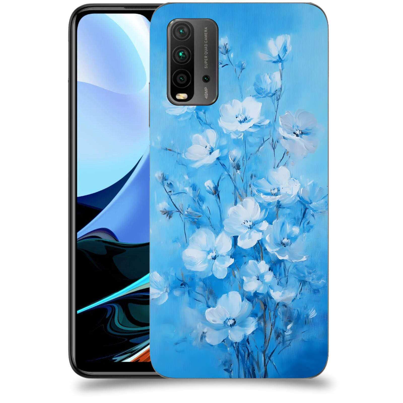 ACOVER Kryt na mobil Xiaomi Redmi 9T - Modrá ilustrace