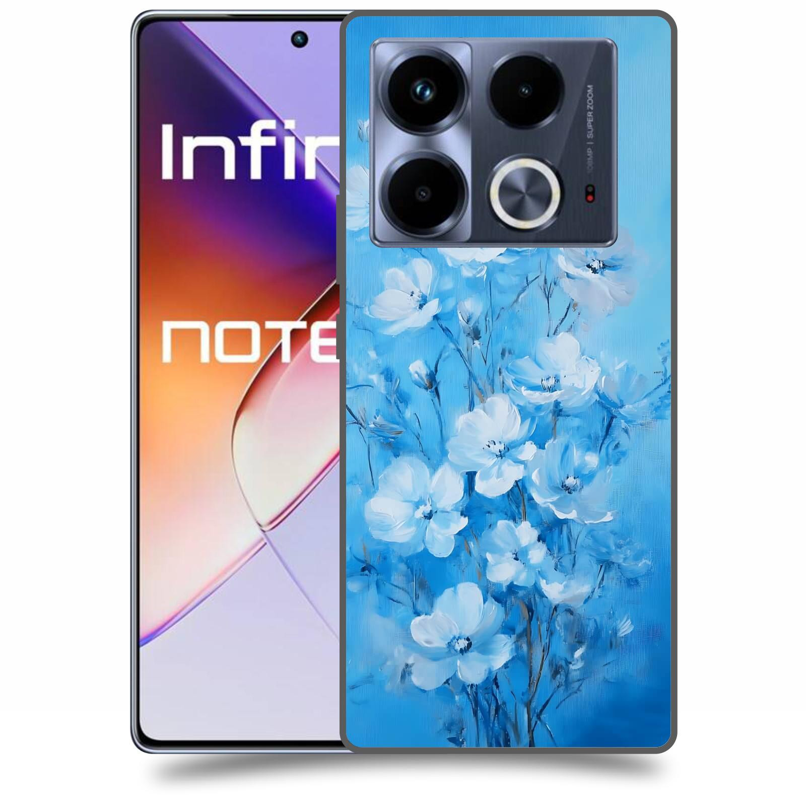 ACOVER Kryt na mobil Infinix Note 40 - Modrá ilustrace