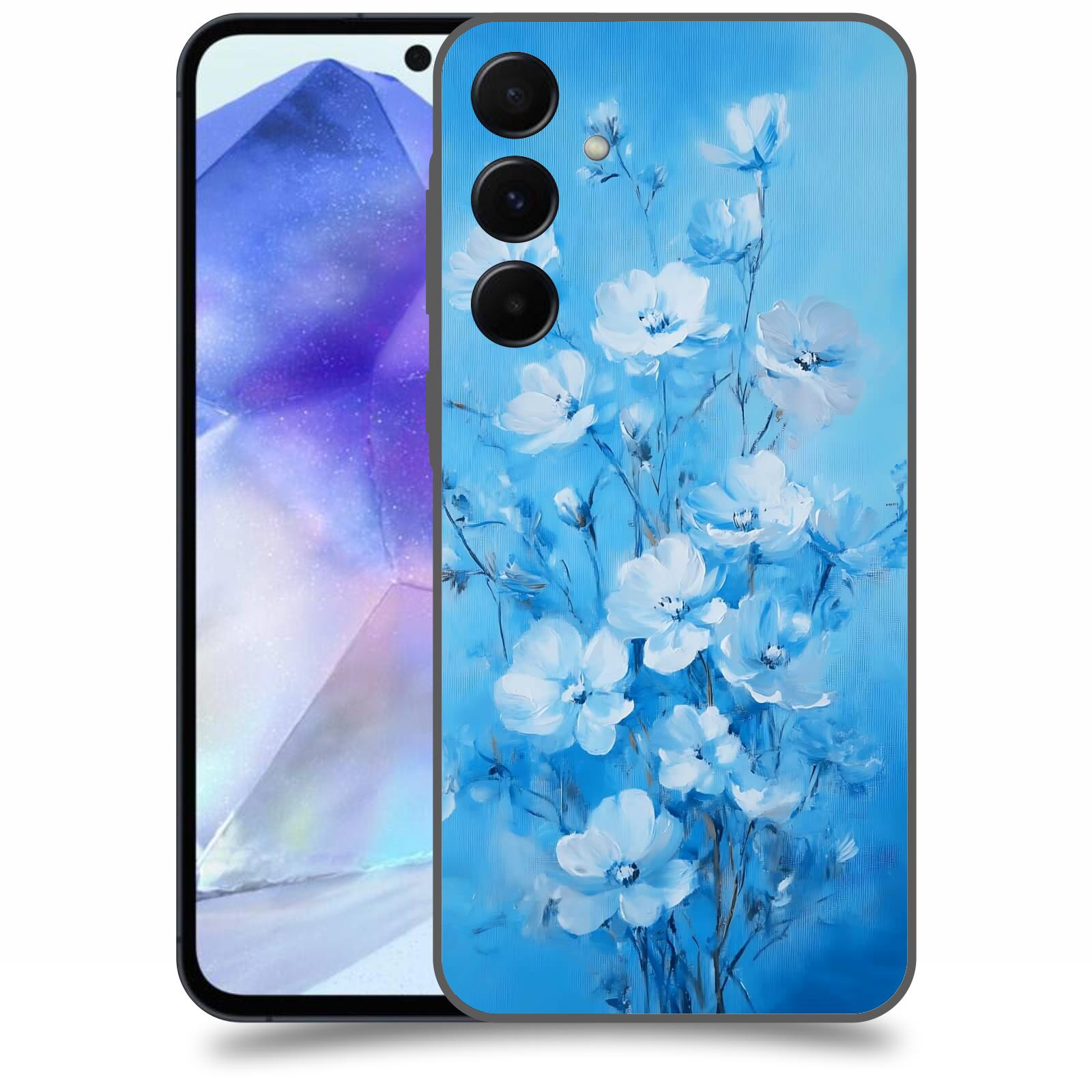 ACOVER Kryt na mobil Samsung Galaxy A55 5G - Modrá ilustrace