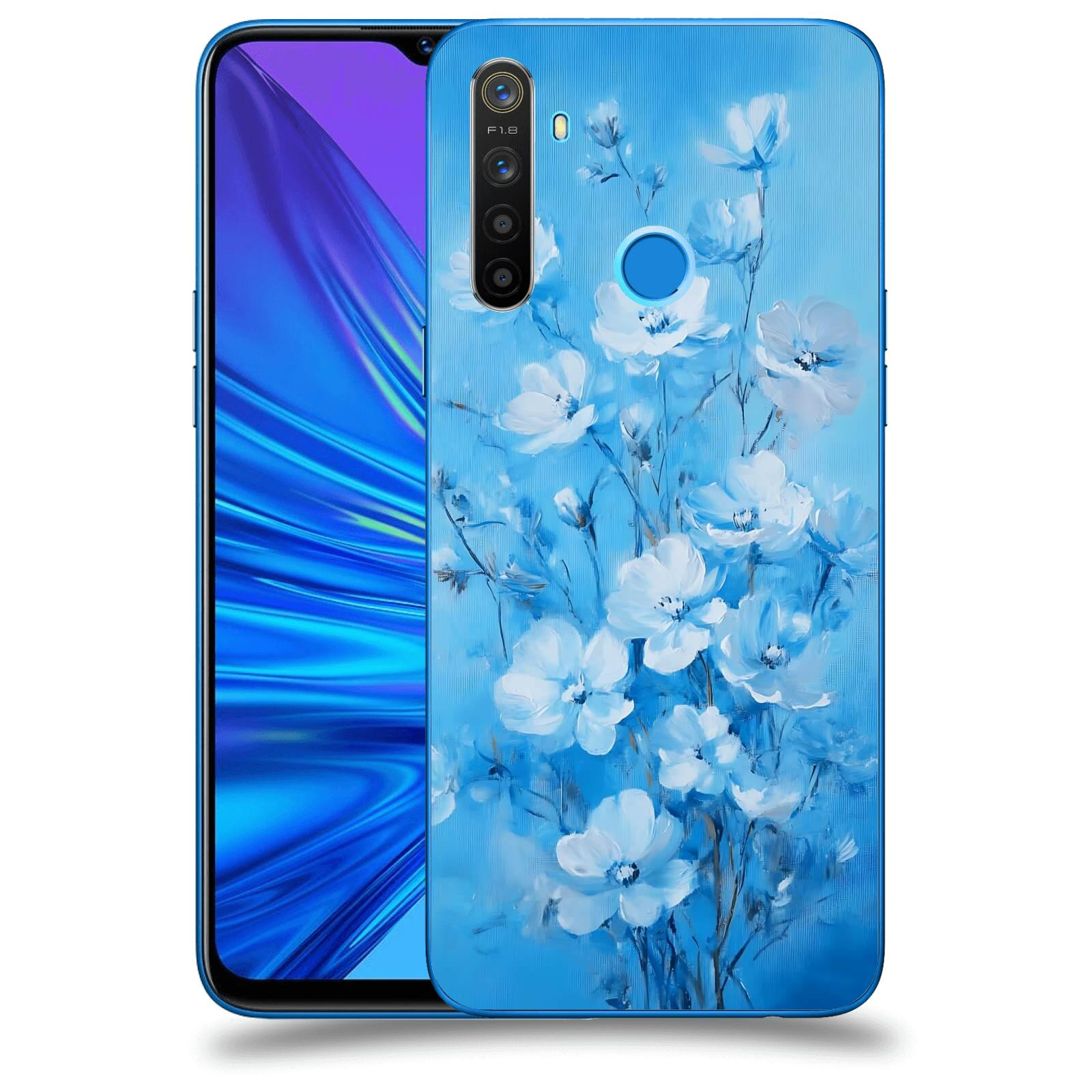 ACOVER Kryt na mobil Realme 5 - Modrá ilustrace