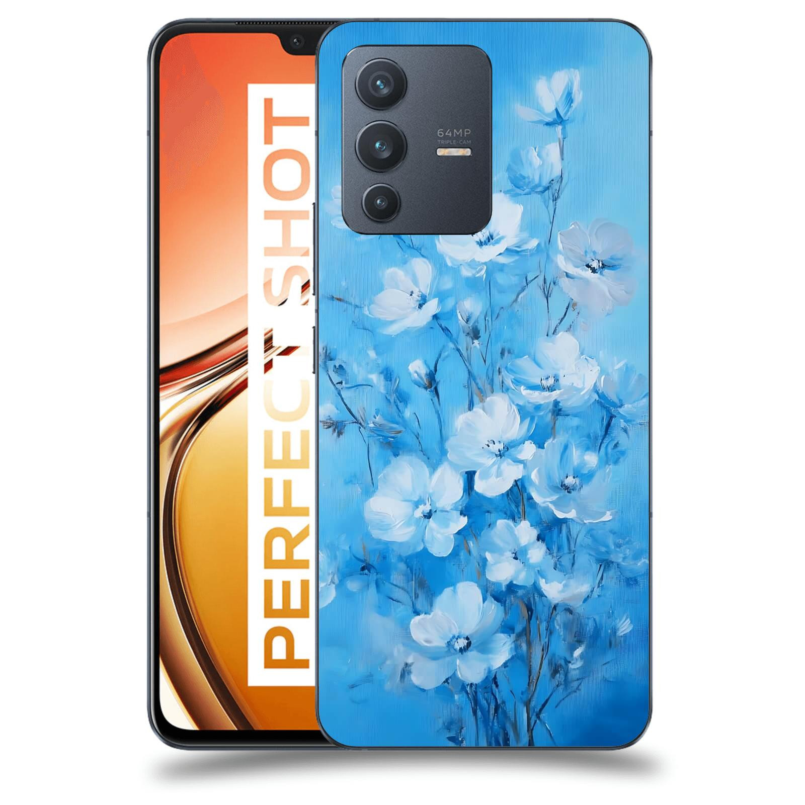 ACOVER Kryt na mobil Vivo V23 5G - Modrá ilustrace