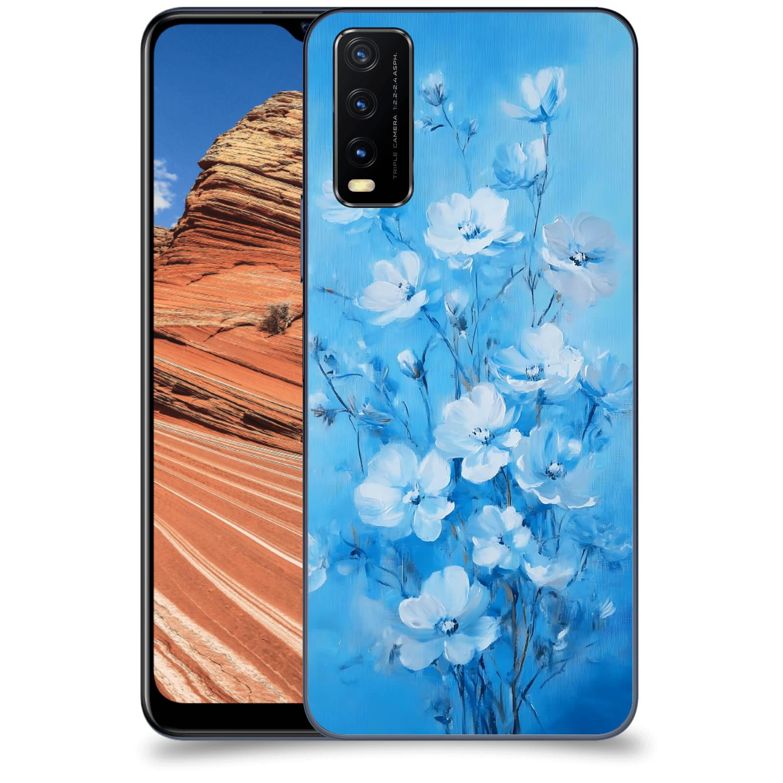 ACOVER Kryt na mobil Vivo Y20s - Modrá ilustrace