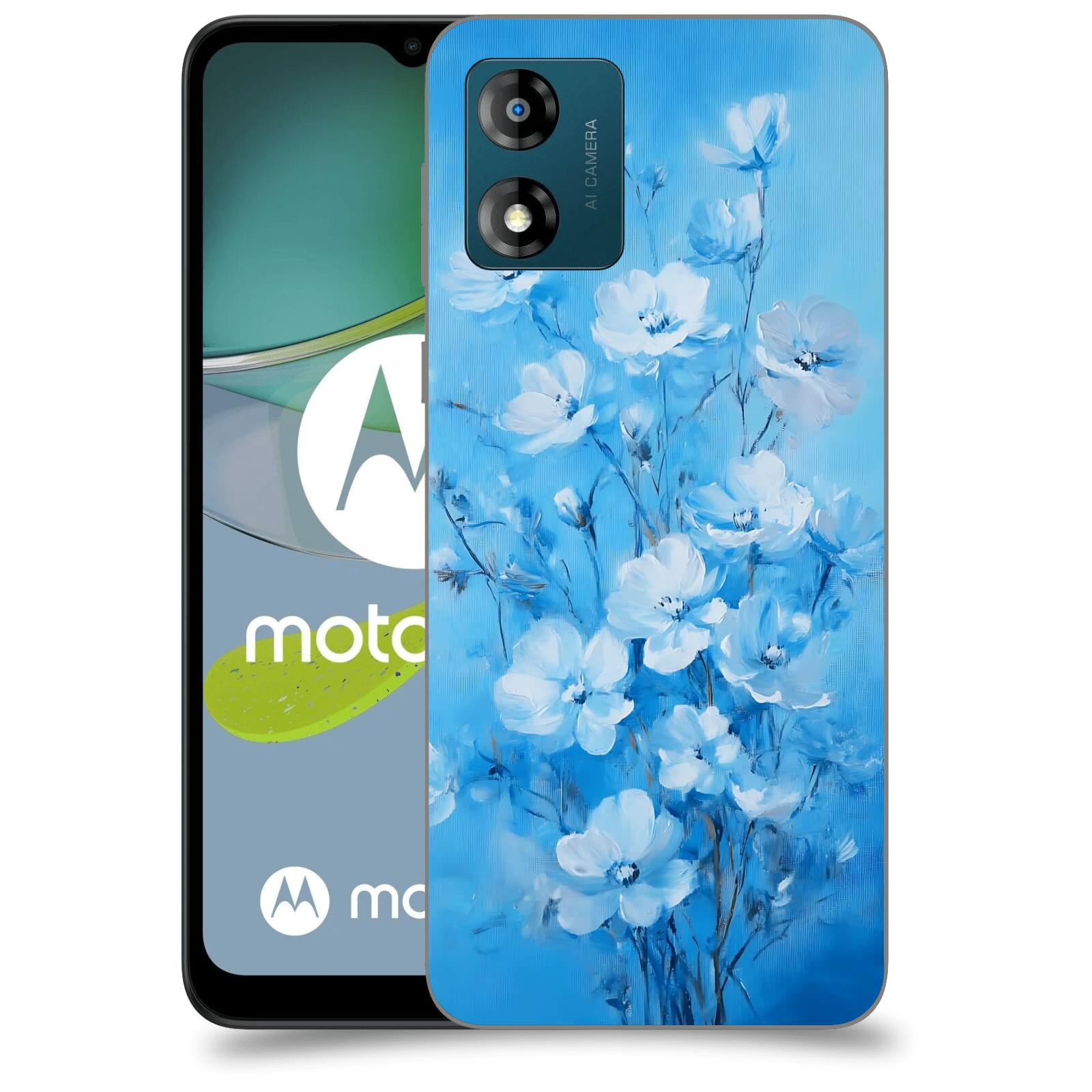 ACOVER Kryt na mobil Motorola Moto E13 - Modrá ilustrace