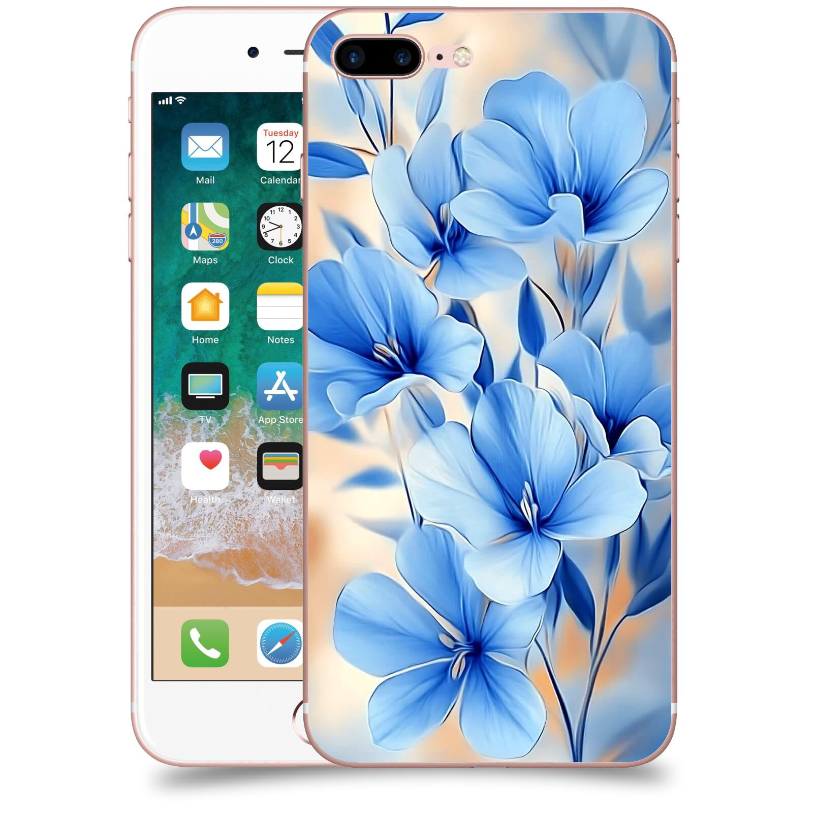 ACOVER Kryt na mobil Apple iPhone 7 Plus - Modré květiny.