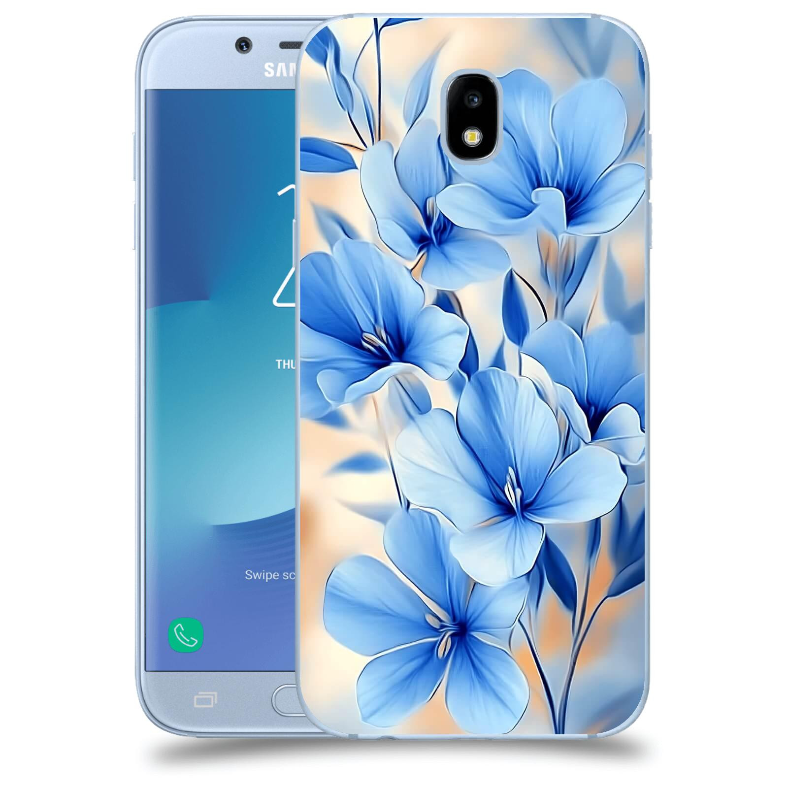 ACOVER Kryt na mobil Samsung Galaxy J5 2017 J530F - Modré květiny.