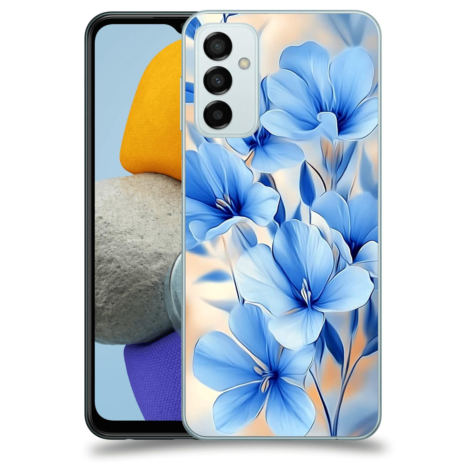 ACOVER Kryt na mobil Samsung Galaxy M23 5G - Modré květiny.