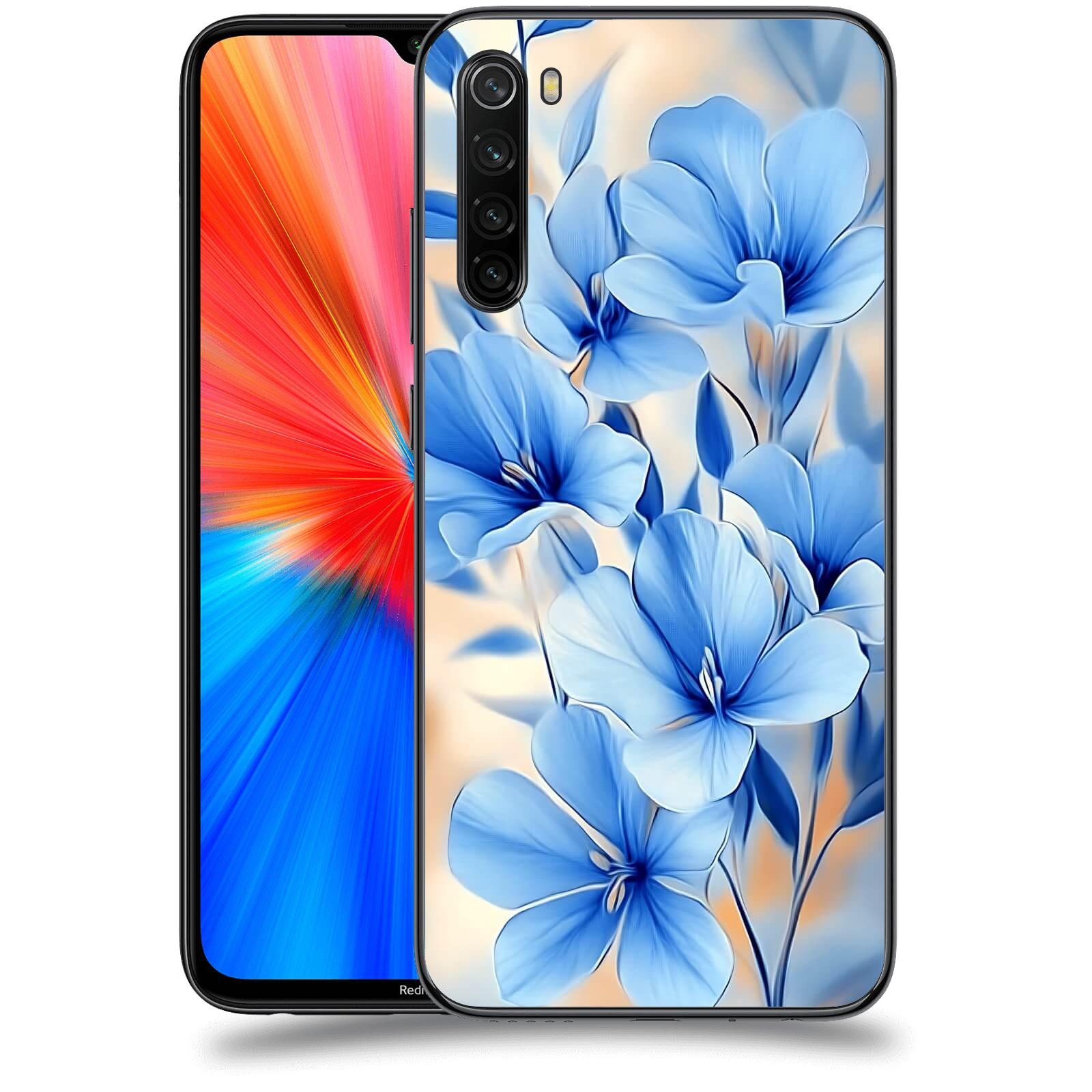 ACOVER Kryt na mobil Xiaomi Redmi Note 8 - Modré květiny.