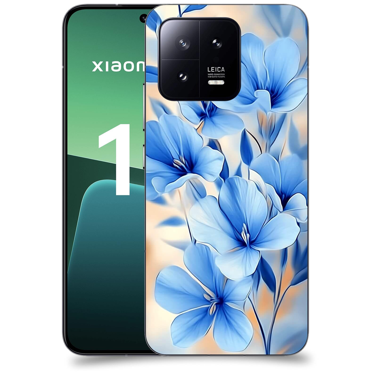ACOVER Kryt na mobil Xiaomi 13 - Modré květiny.