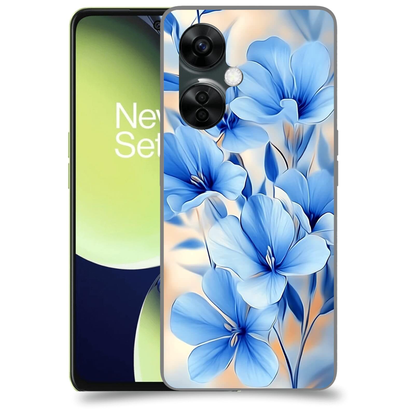 ACOVER Kryt na mobil OnePlus Nord CE 3 Lite 5G - Modré květiny.