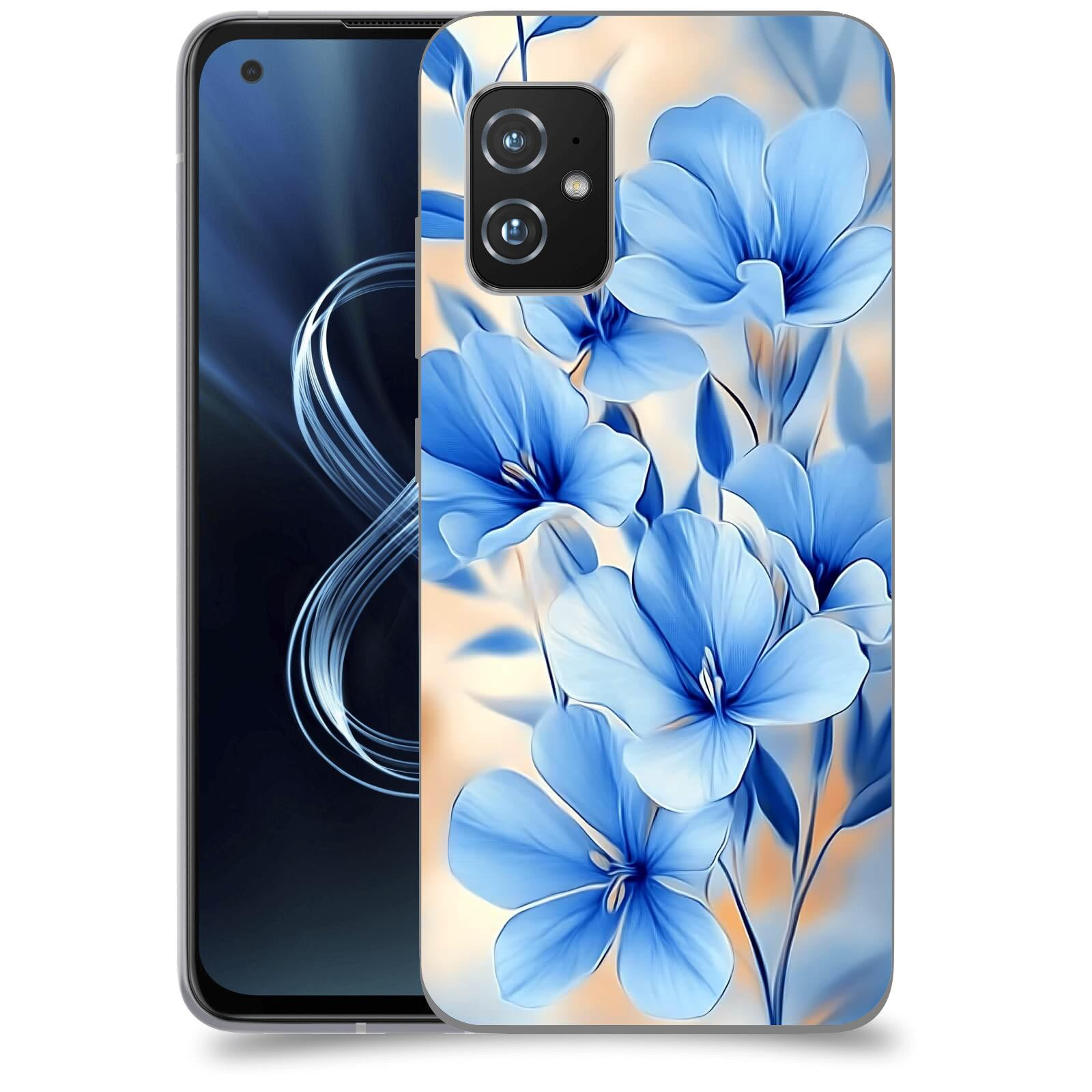 ACOVER Kryt na mobil Honor Magic5 Lite 5G - Modré květiny.