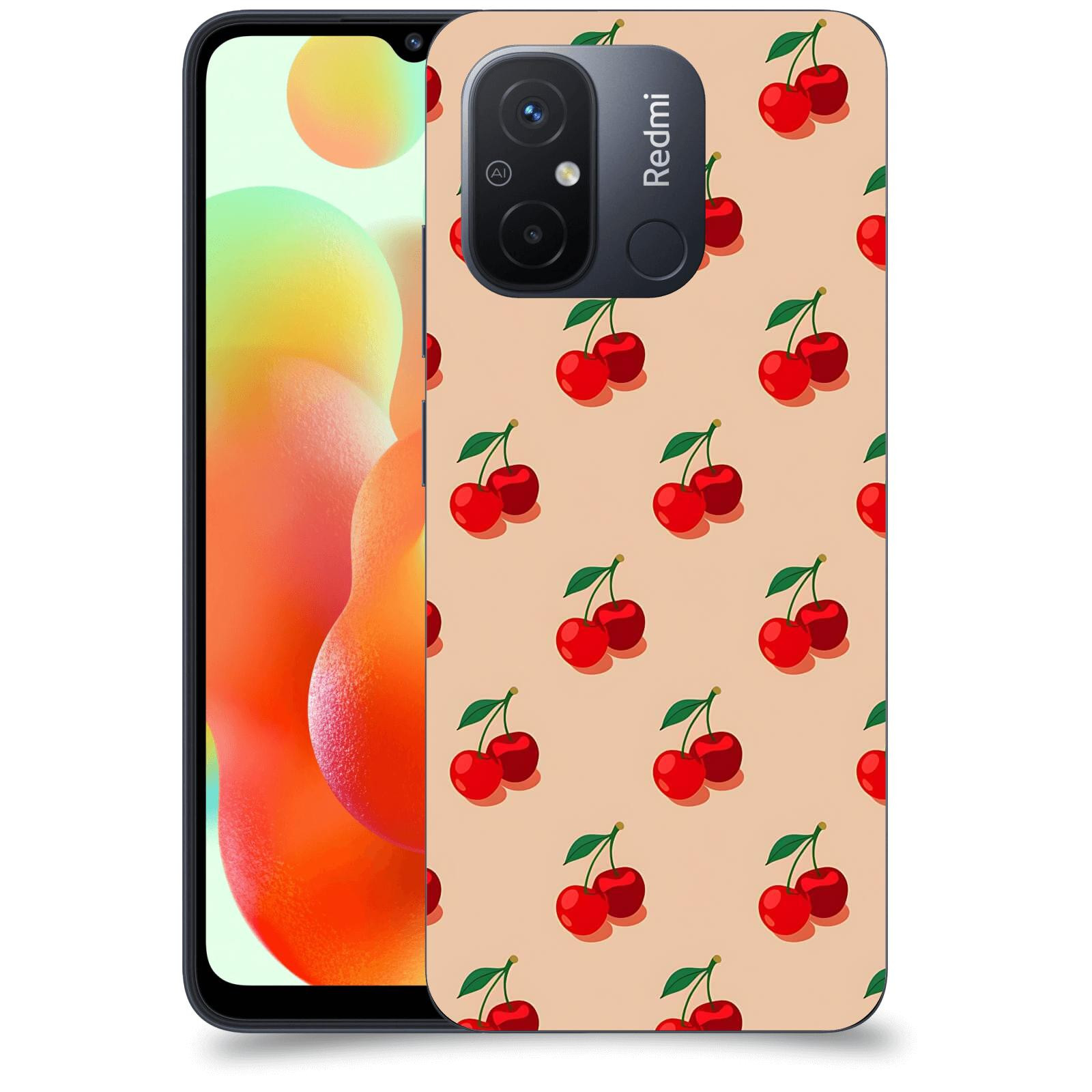 ACOVER Kryt na mobil Xiaomi Redmi 12C - Šťavnaté třešně