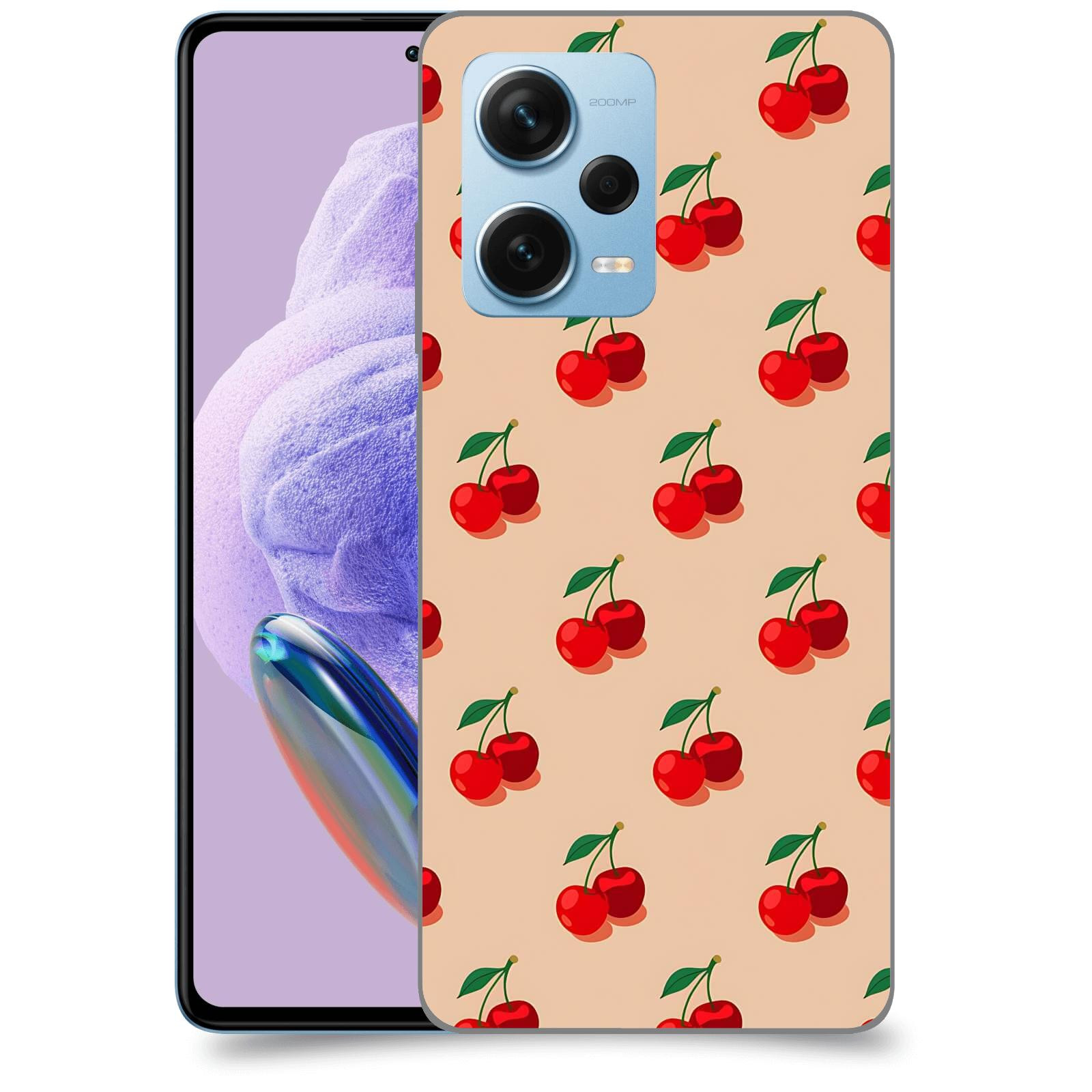 ACOVER Kryt na mobil Xiaomi Redmi Note 12 Pro+ 5G - Šťavnaté třešně
