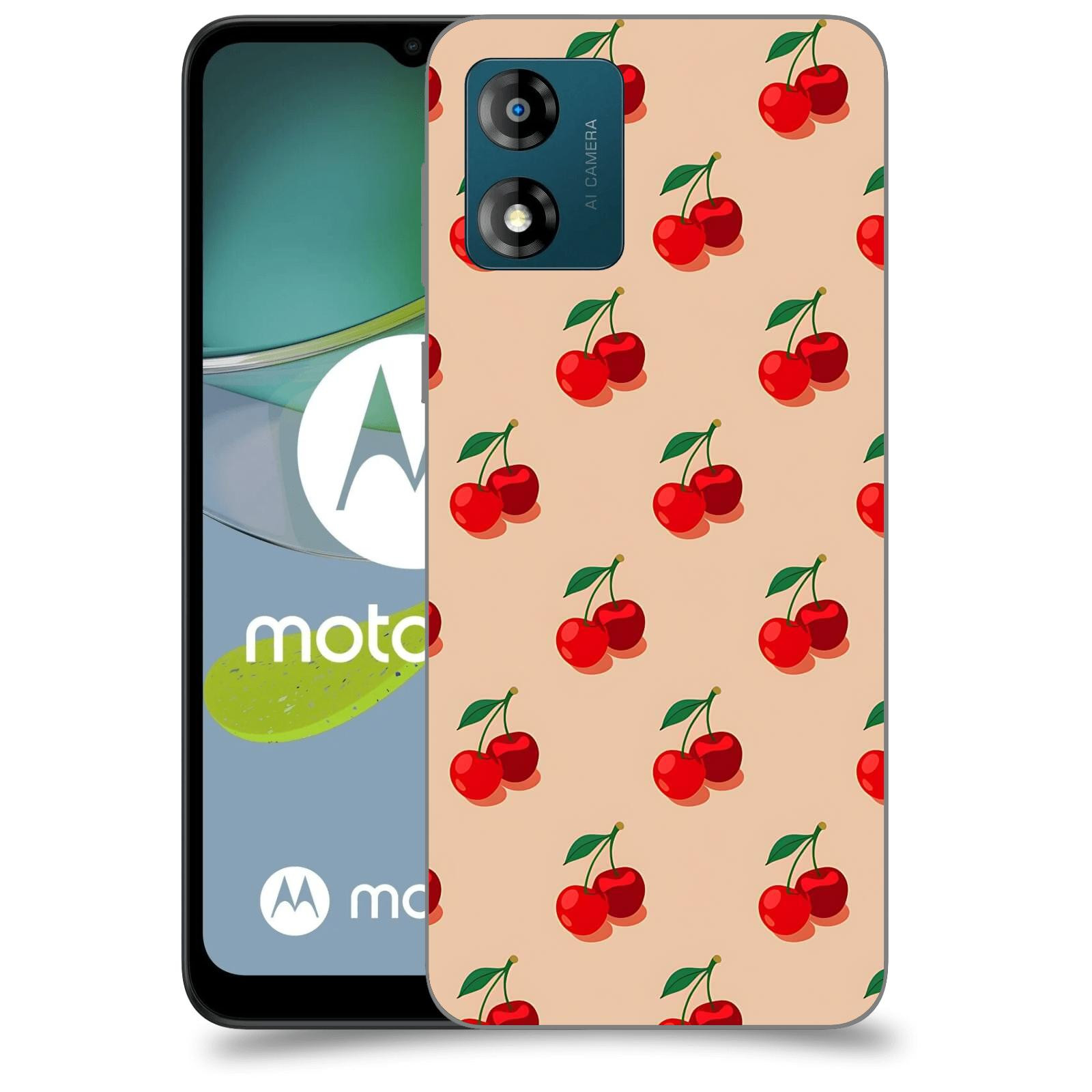 ACOVER Kryt na mobil Motorola Moto E13 - Šťavnaté třešně