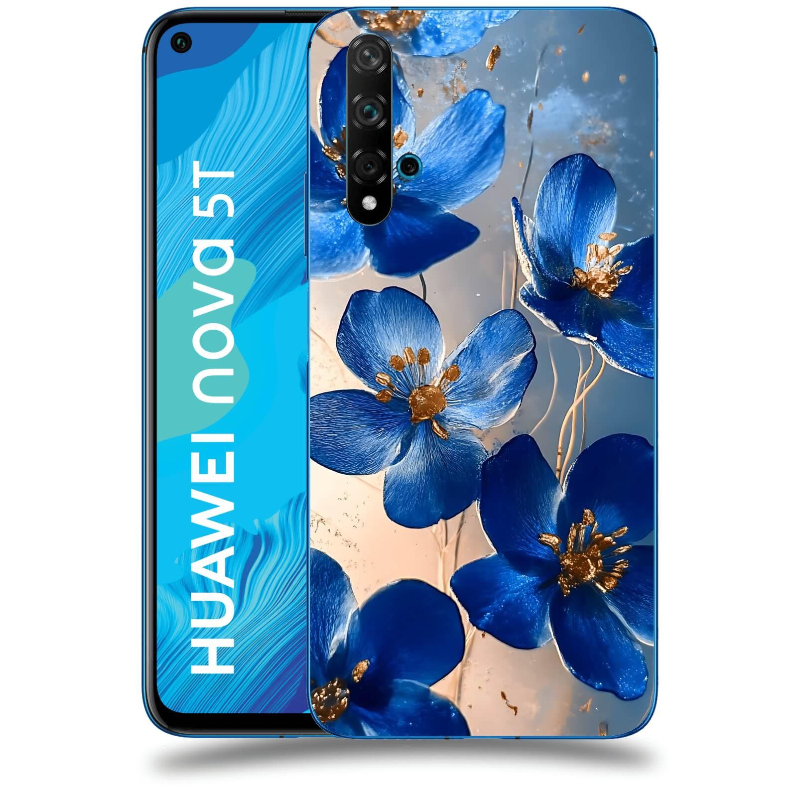 ACOVER Kryt na mobil Huawei Nova 5T - Zlatá elegance