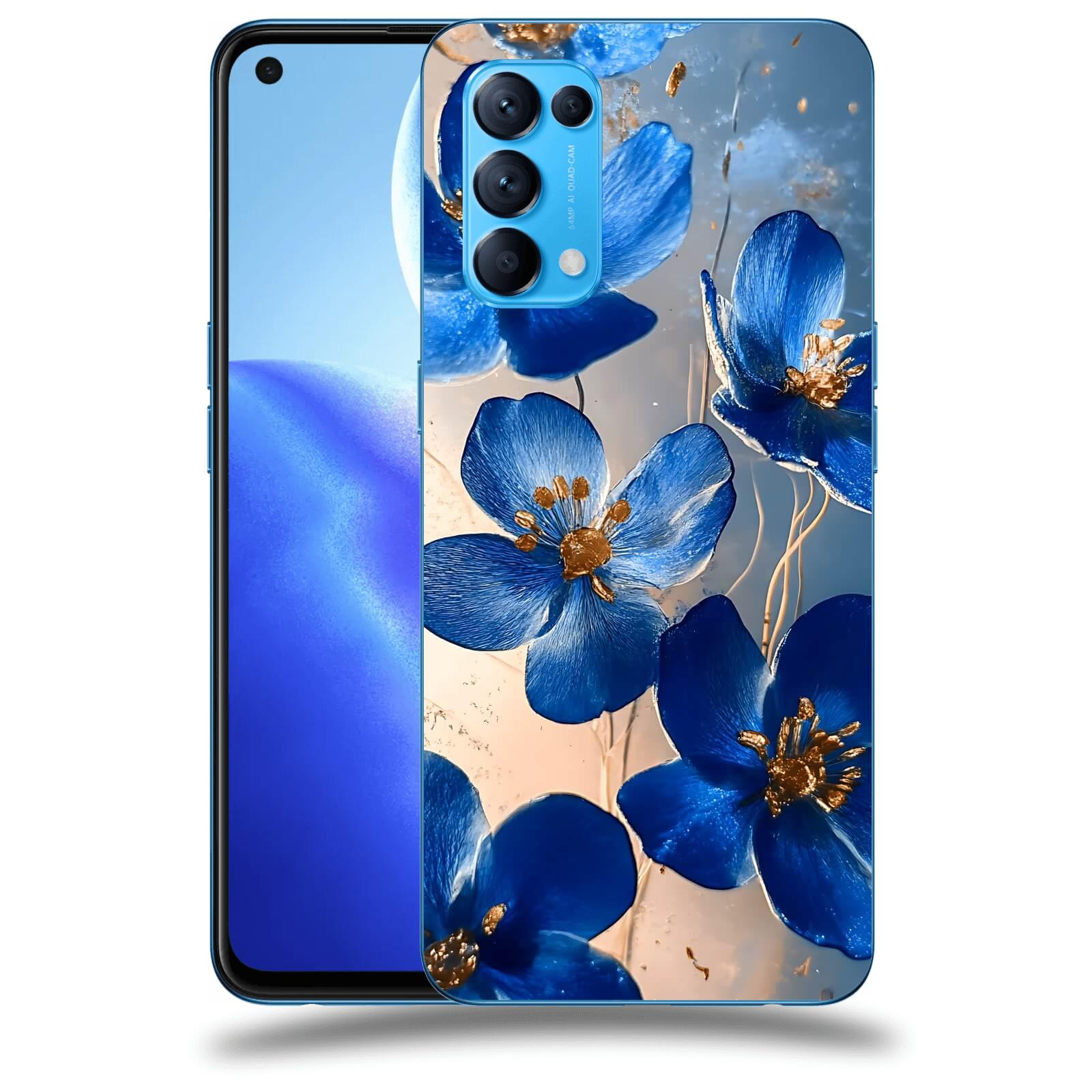 ACOVER Kryt na mobil OPPO Reno 5 5G - Zlatá elegance