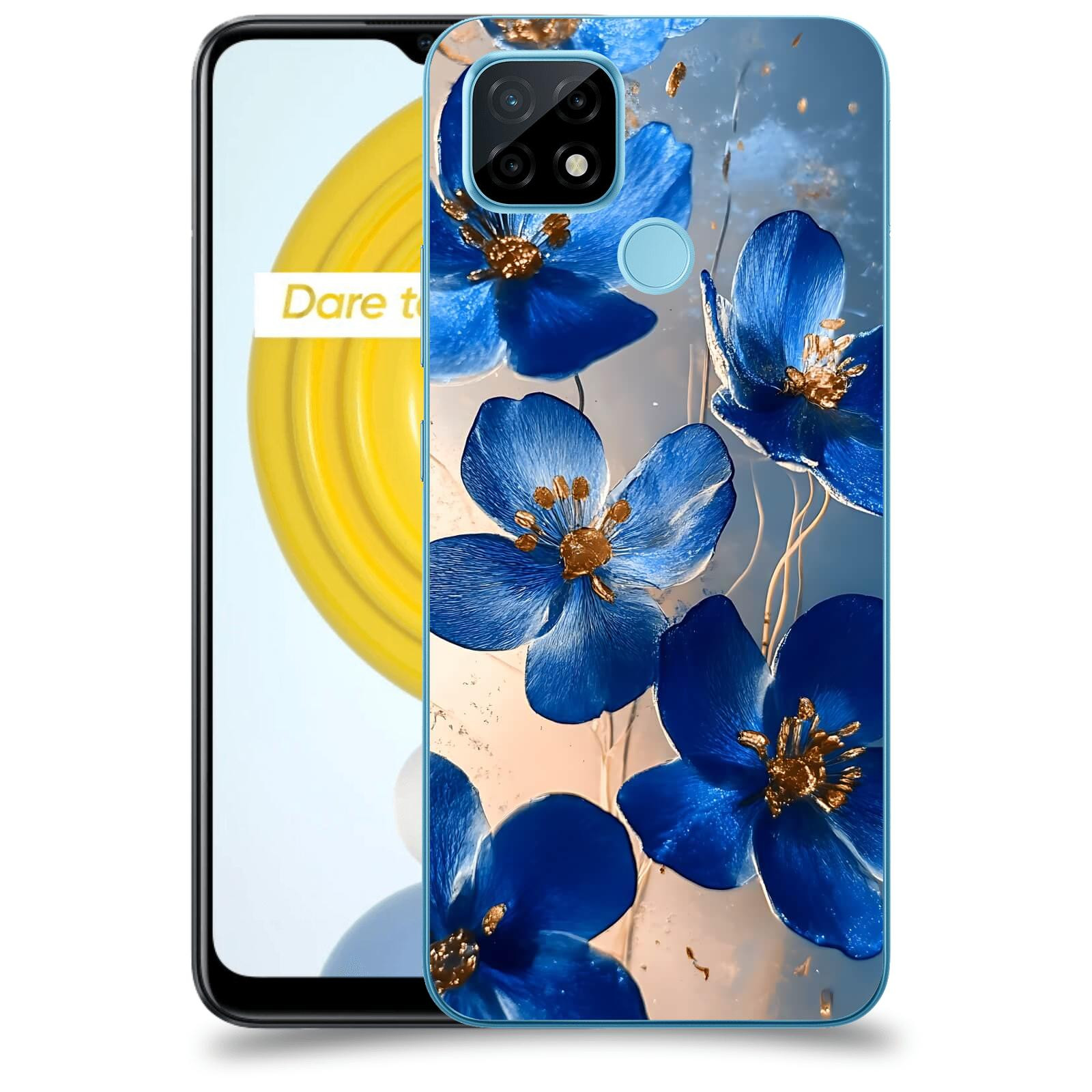 ACOVER Kryt na mobil Realme C21 - Zlatá elegance