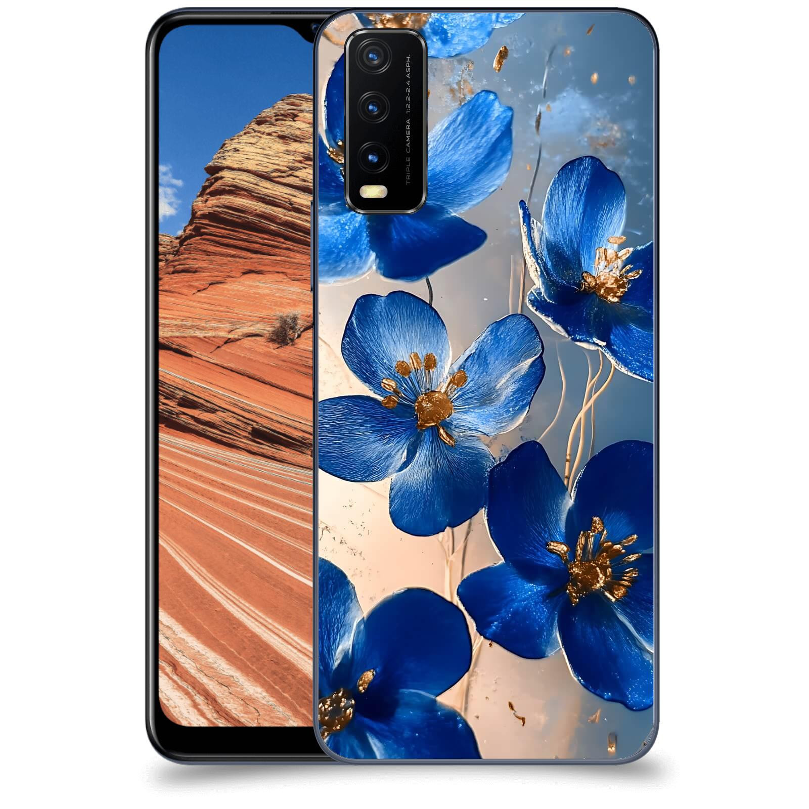 ACOVER Kryt na mobil Vivo Y20s - Zlatá elegance