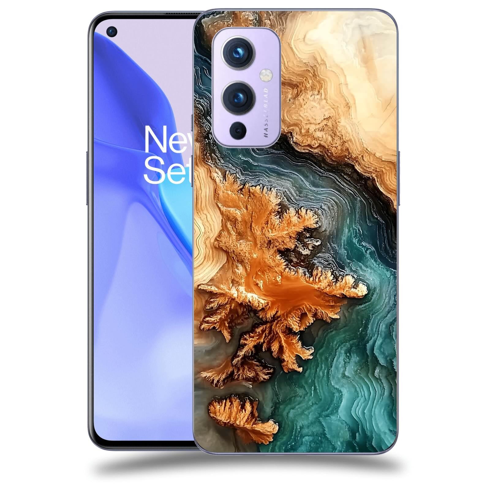 ACOVER Kryt na mobil OnePlus 9 - Minerální tok