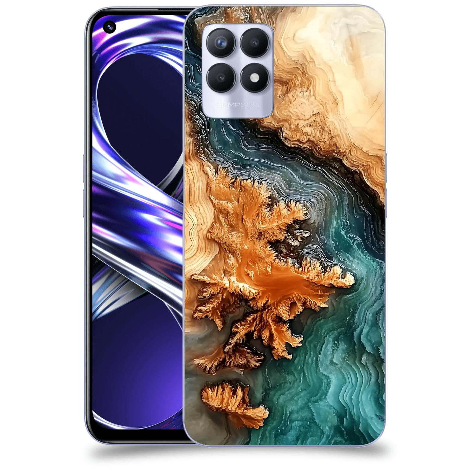 ACOVER Kryt na mobil Realme 8i - Minerální tok