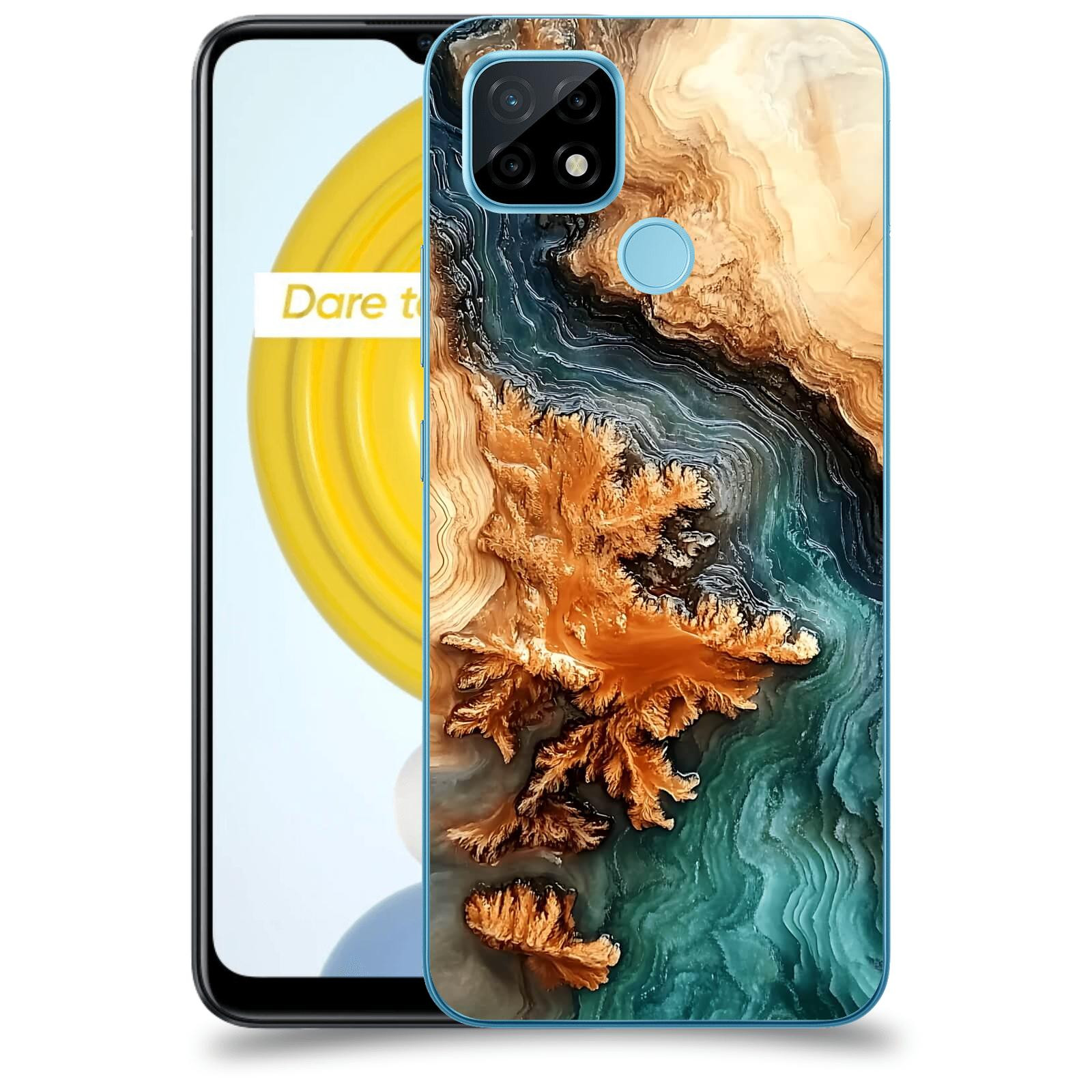 ACOVER Kryt na mobil Realme C21 - Minerální tok