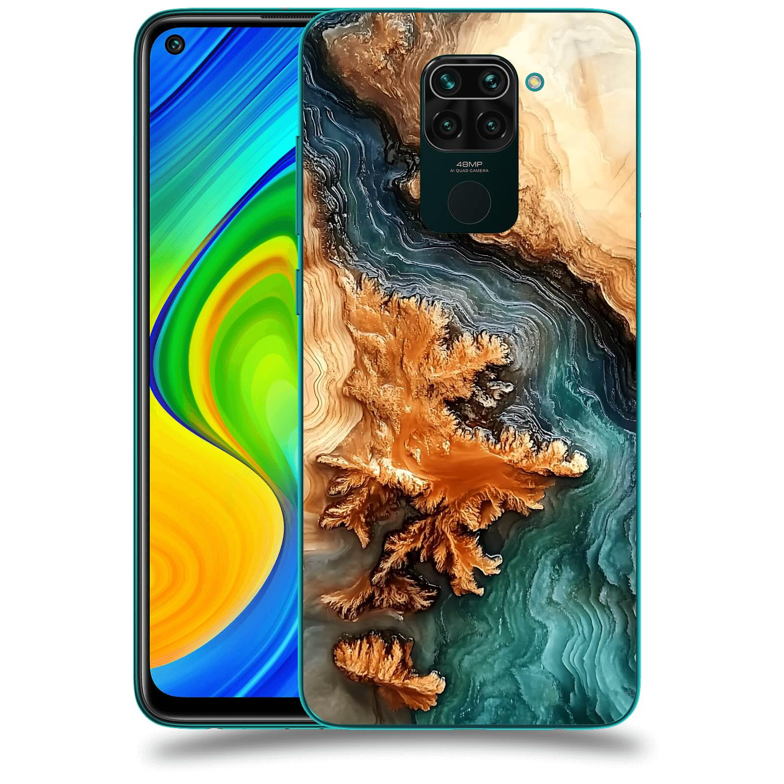 ACOVER Kryt na mobil Xiaomi Redmi Note 9 - Minerální tok