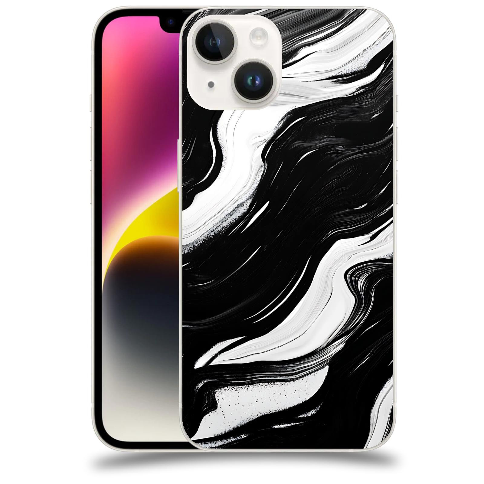 ACOVER Kryt na mobil Apple iPhone 14 - Monochromie a Proudění