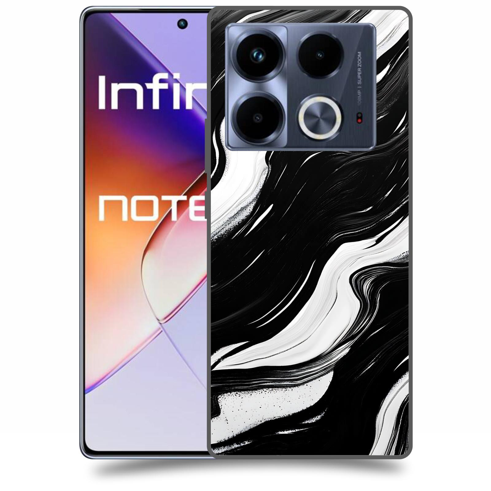 ACOVER Kryt na mobil Infinix Note 40 - Monochromie a Proudění
