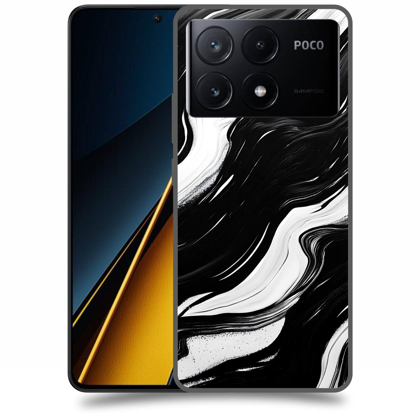 ACOVER Kryt na mobil Poco X6 Pro 5G - Monochromie a Proudění