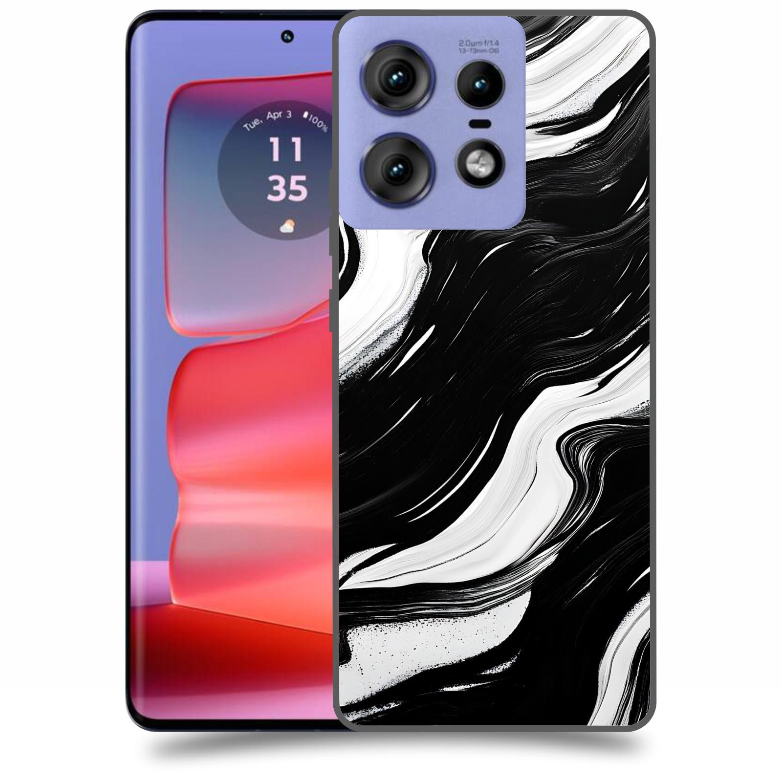 ACOVER Kryt na mobil Motorola Edge 50 Pro - Monochromie a Proudění